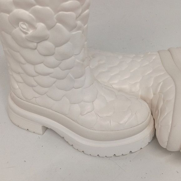 Valentino Valentino Garavani Women Ivory Rose Atelier Mid Boots - EU36 Size US 6 / IT 36 - 7 Thumbnail