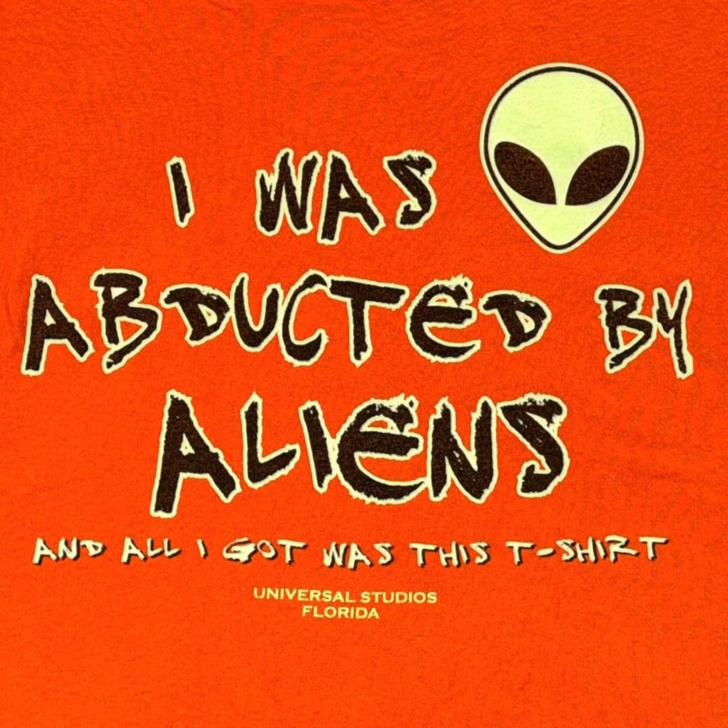 Vintage VINTAGE Universal Studios Shirt Adult LARGE Orange Abducted Aliens Florida 90s Size US L / EU 52-54 / 3 - 2 Thumbnail