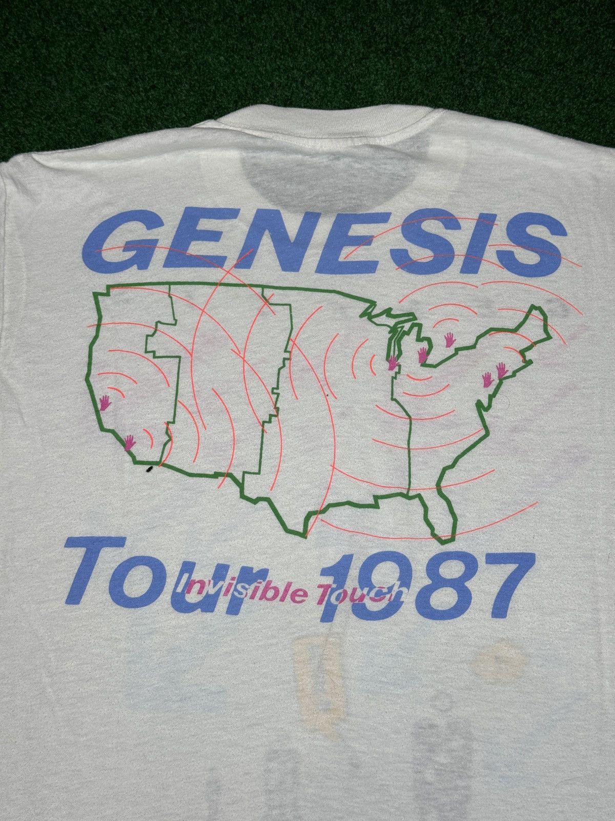 Band Tees Vintage 80s Genesis RARE Concert Invisible Touch T Shirt Size US L / EU 52-54 / 3 - 5 Thumbnail