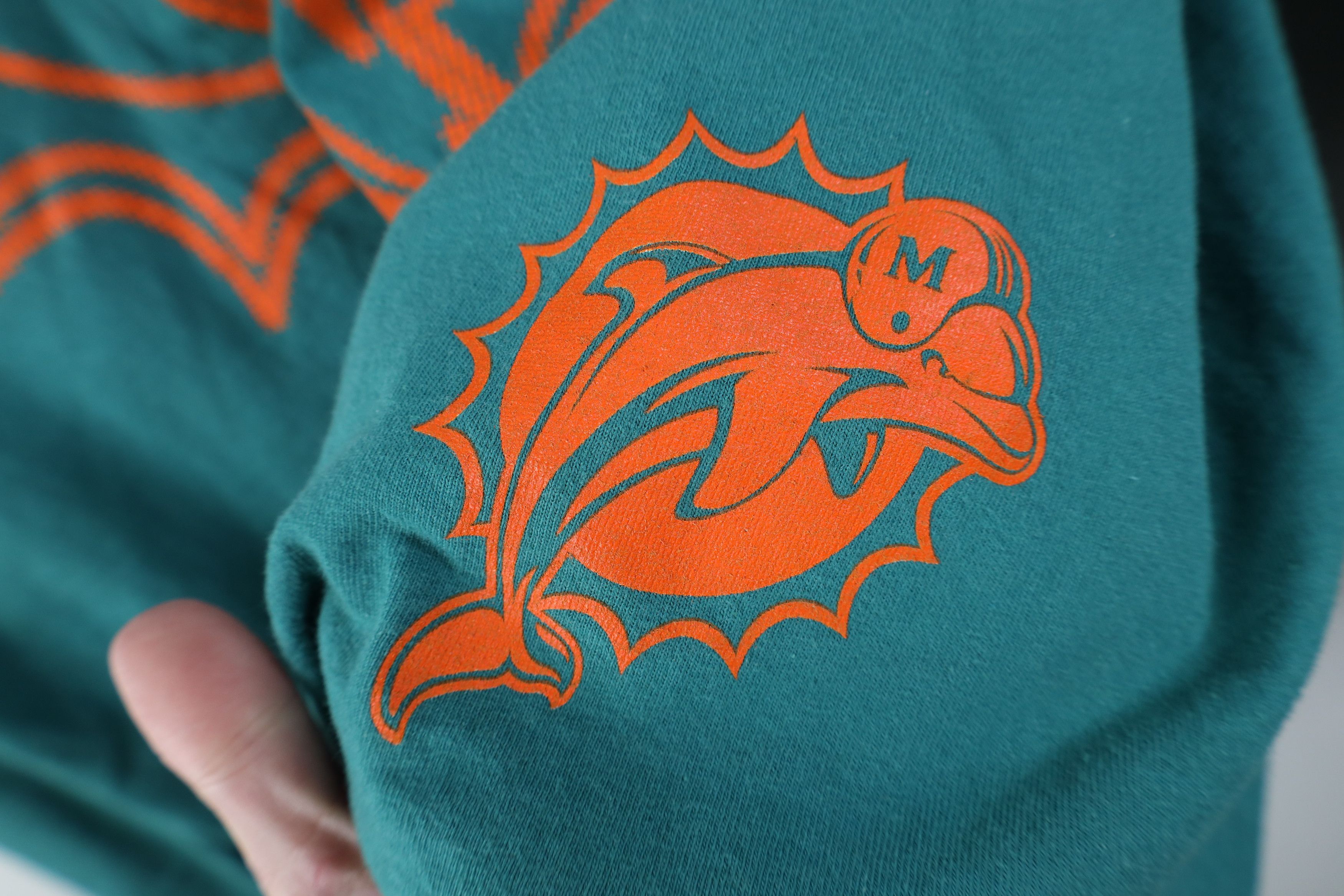 Reebok Vintage Reebok Jumbo Miami Dolphins Long Sleeve T-Shirt Size US L / EU 52-54 / 3 - 7 Thumbnail