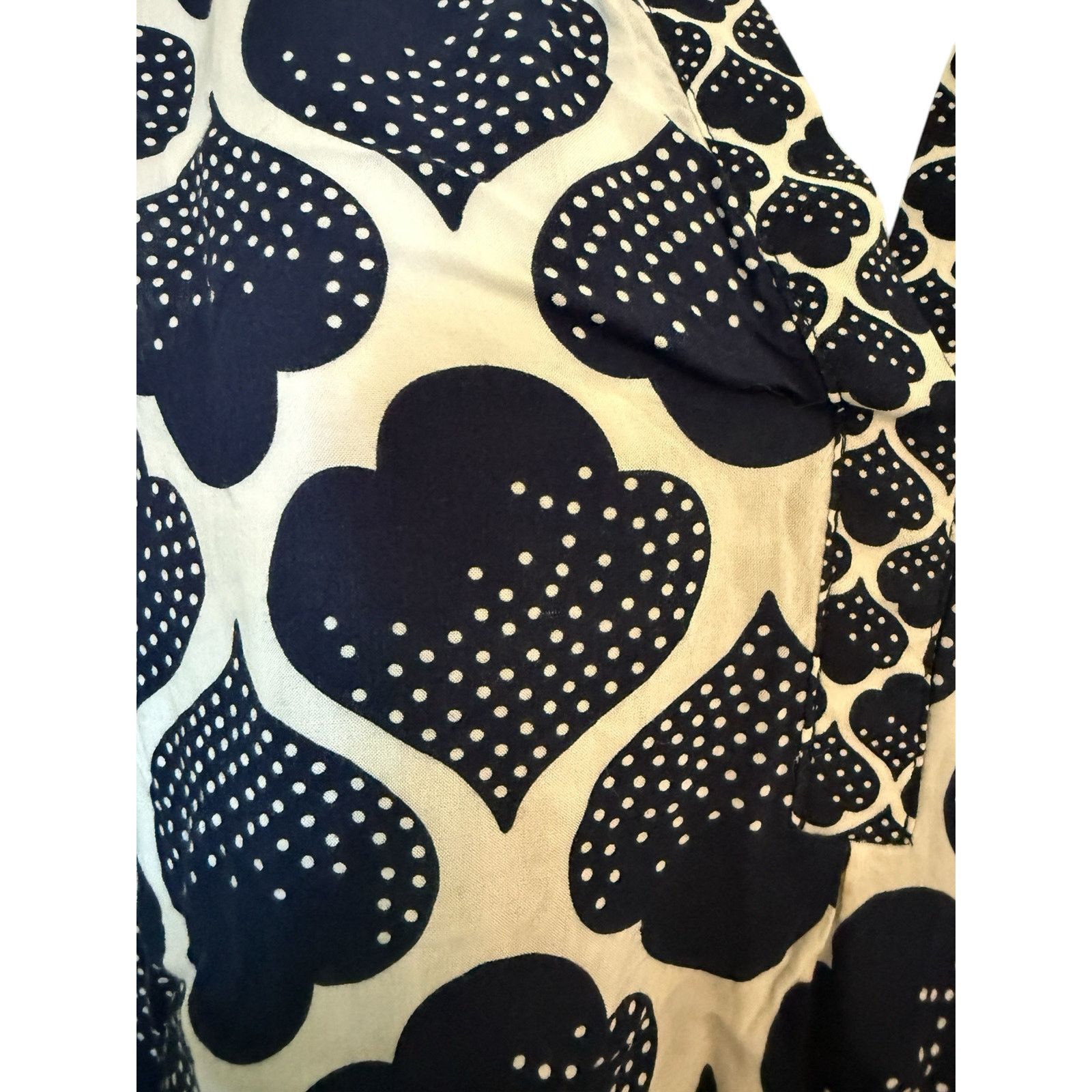 Boden Vintage Boden British Clothing White/Navy Geo Print Blouse Size S / US 4 / IT 40 - 7 Thumbnail
