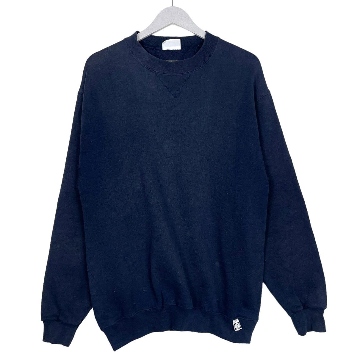 Russell Athletic × Vintage 💥PLAIN DISCUS NAVY COLOUR CREWNECK SWEATSHIRT Size US M / EU 48-50 / 2 - 1 Thumbnail