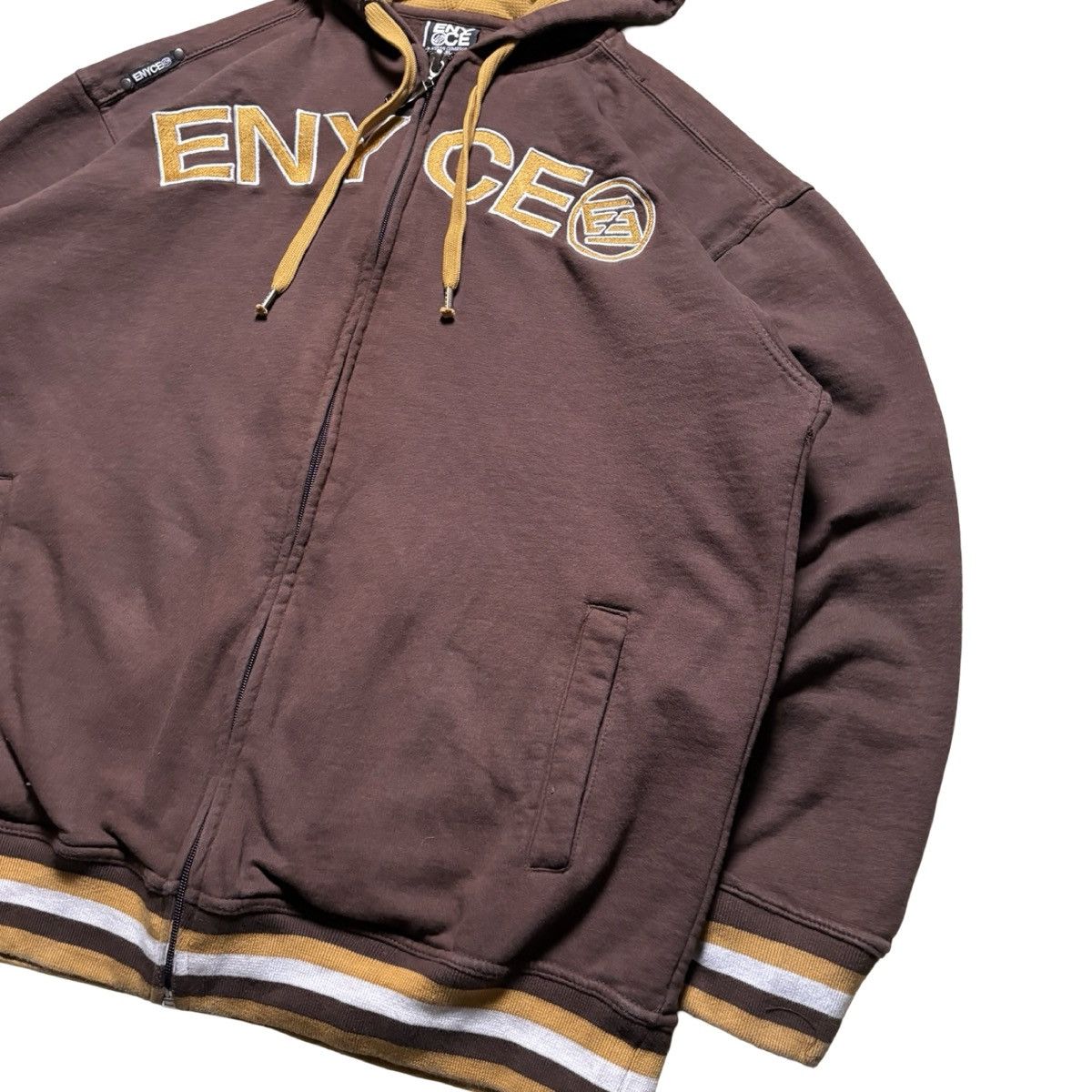 Enyce Vintage Enyce Hoodie XL Brown Full Zip Y2K Streetwear Hip Size US XL / EU 56 / 4 - 2 Thumbnail