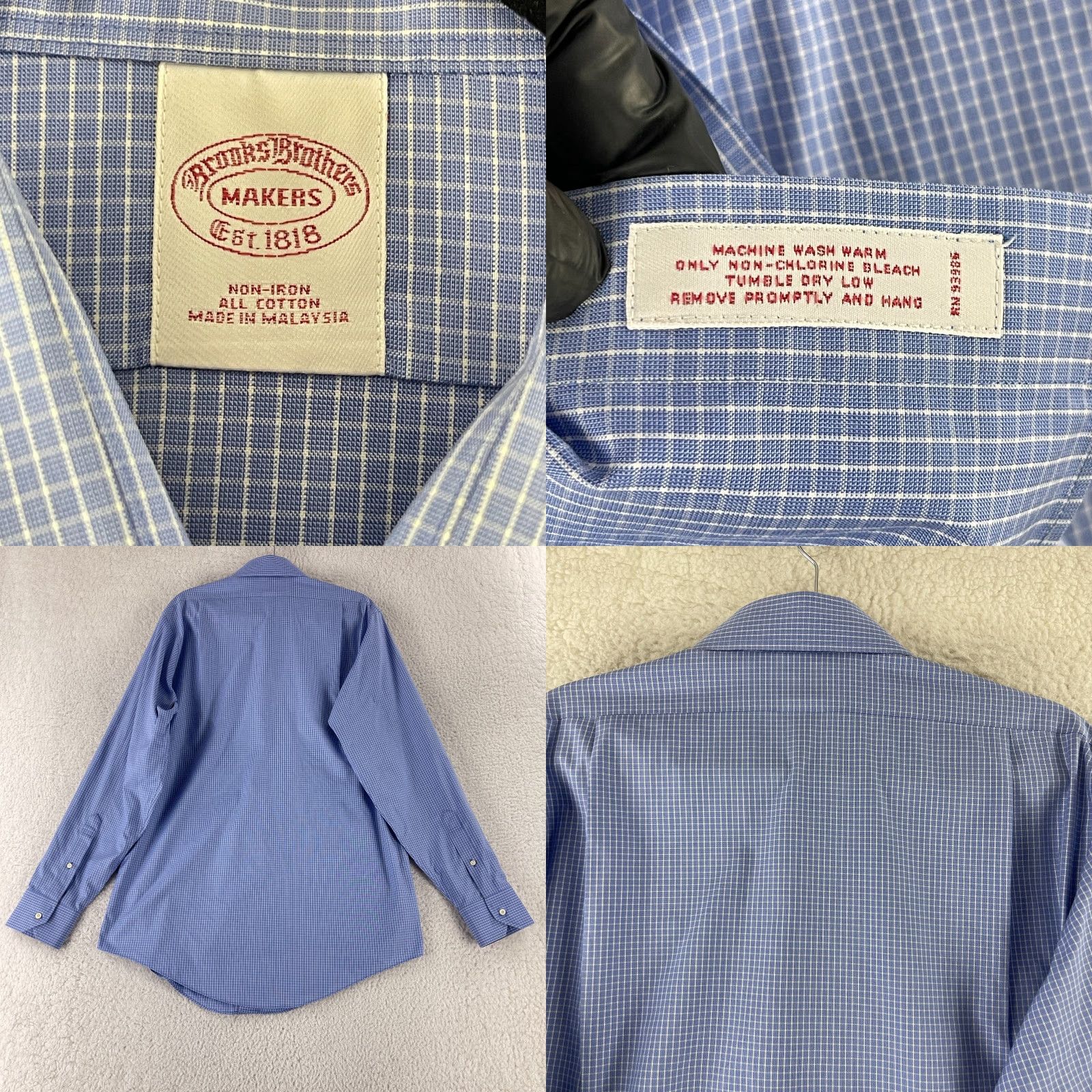Brooks Brothers Brooks Brothers Button-Up Shirt Mens 2XL Blue Plaid Long Sleeve Non-Iron Dress Shirt Shirt Mens 2XL Blue Plaid Non-Iron Brooks Brothers Size US XXL / EU 58 / 5 - 8 Thumbnail