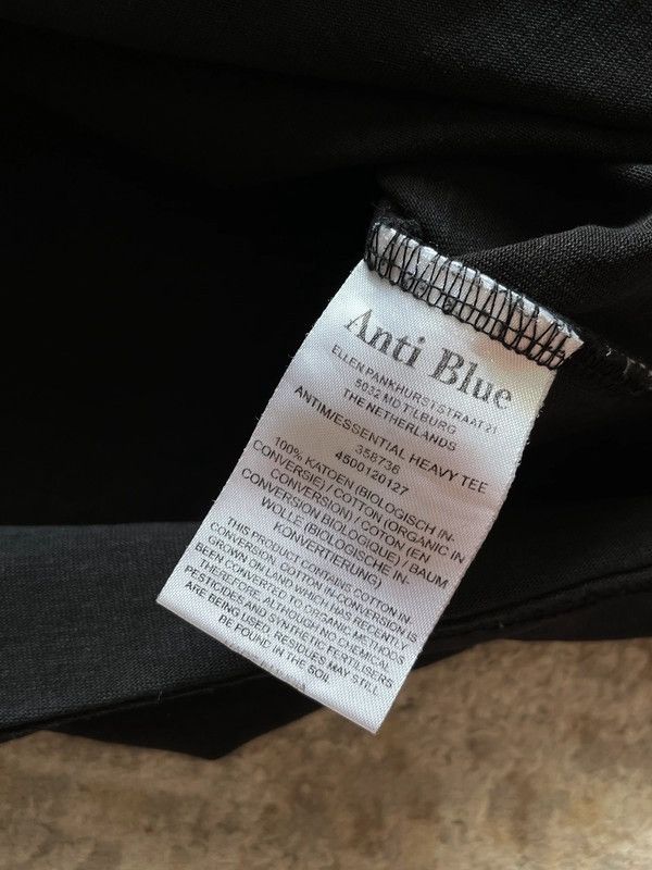 Other Anti Blue Denim Sz M 100% Heavy Cotton T-Shirt Black White Size US M / EU 48-50 / 2 - 5 Thumbnail