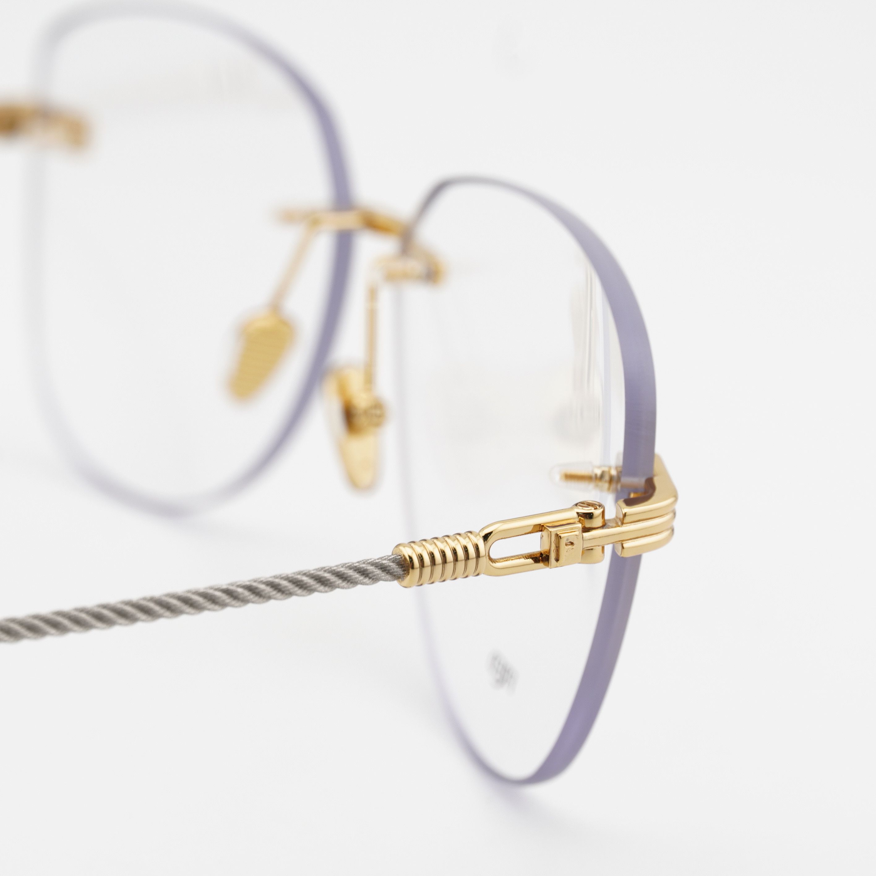 FRED Fred FG50043U 031 Rimless Eyeglasses Gold 61mm Aviator Frame Size ONE SIZE - 4 Thumbnail
