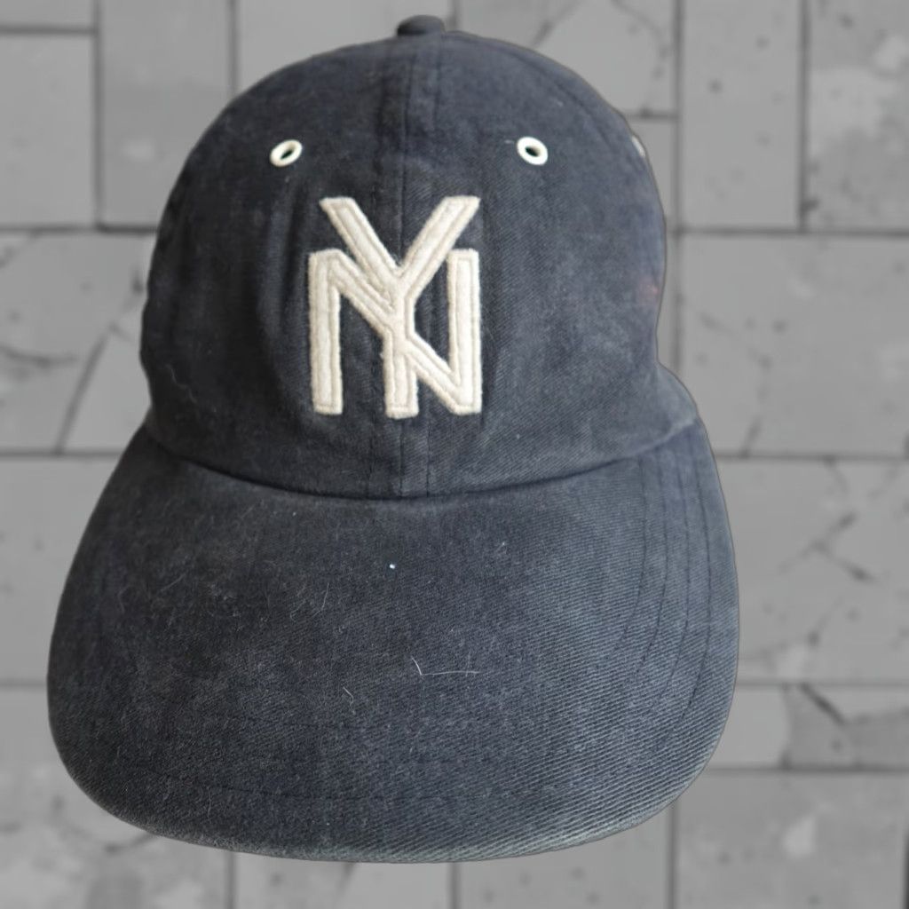 Vintage VINTAGE Blue Marlin New York Yankees Hat Baseball Cap Men One Size Black Cotton Leather Adjustable USA Sporadic Conditions Size ONE SIZE - 1 Thumbnail