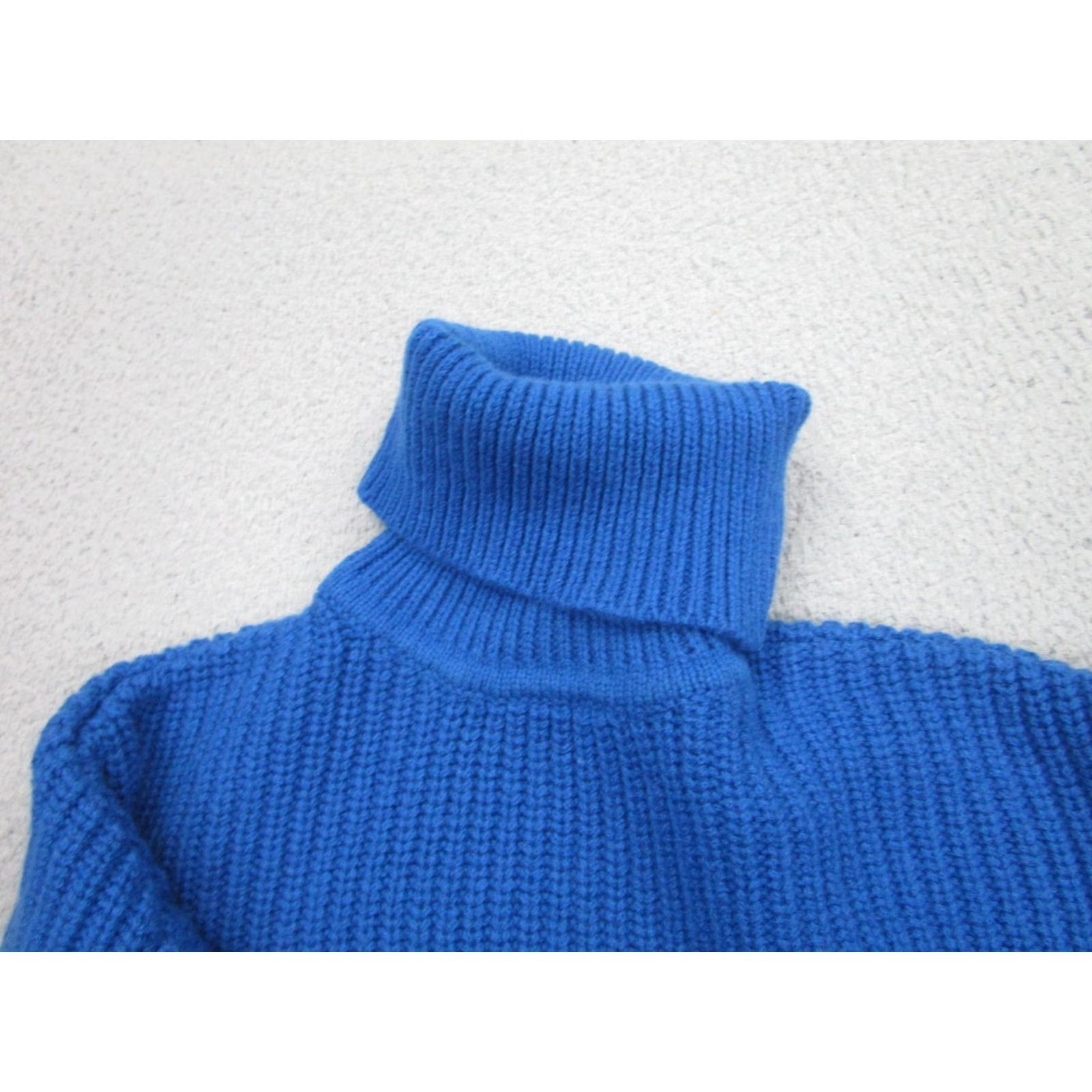 Equipment Equipment Femme Sweater Womens Small Blue Wool Cashmere Turtleneck Knit Ribbed Size S / US 4 / IT 40 - 7 Thumbnail