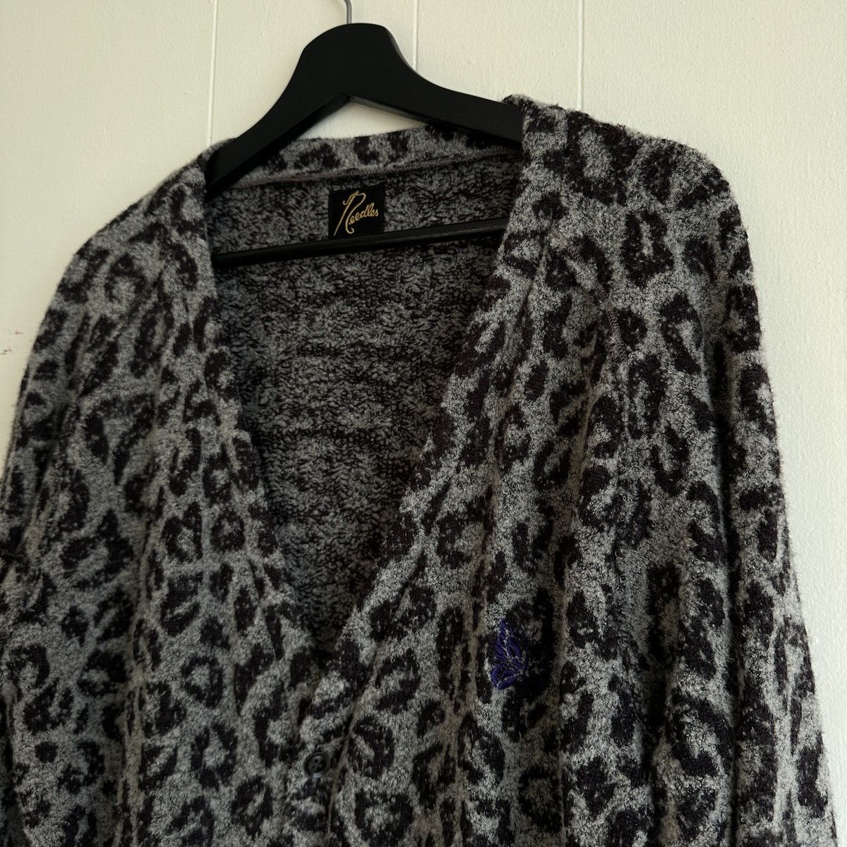 Wacko Maria Needles Leopard Cardigan Needles Leopard Knit Jacquard