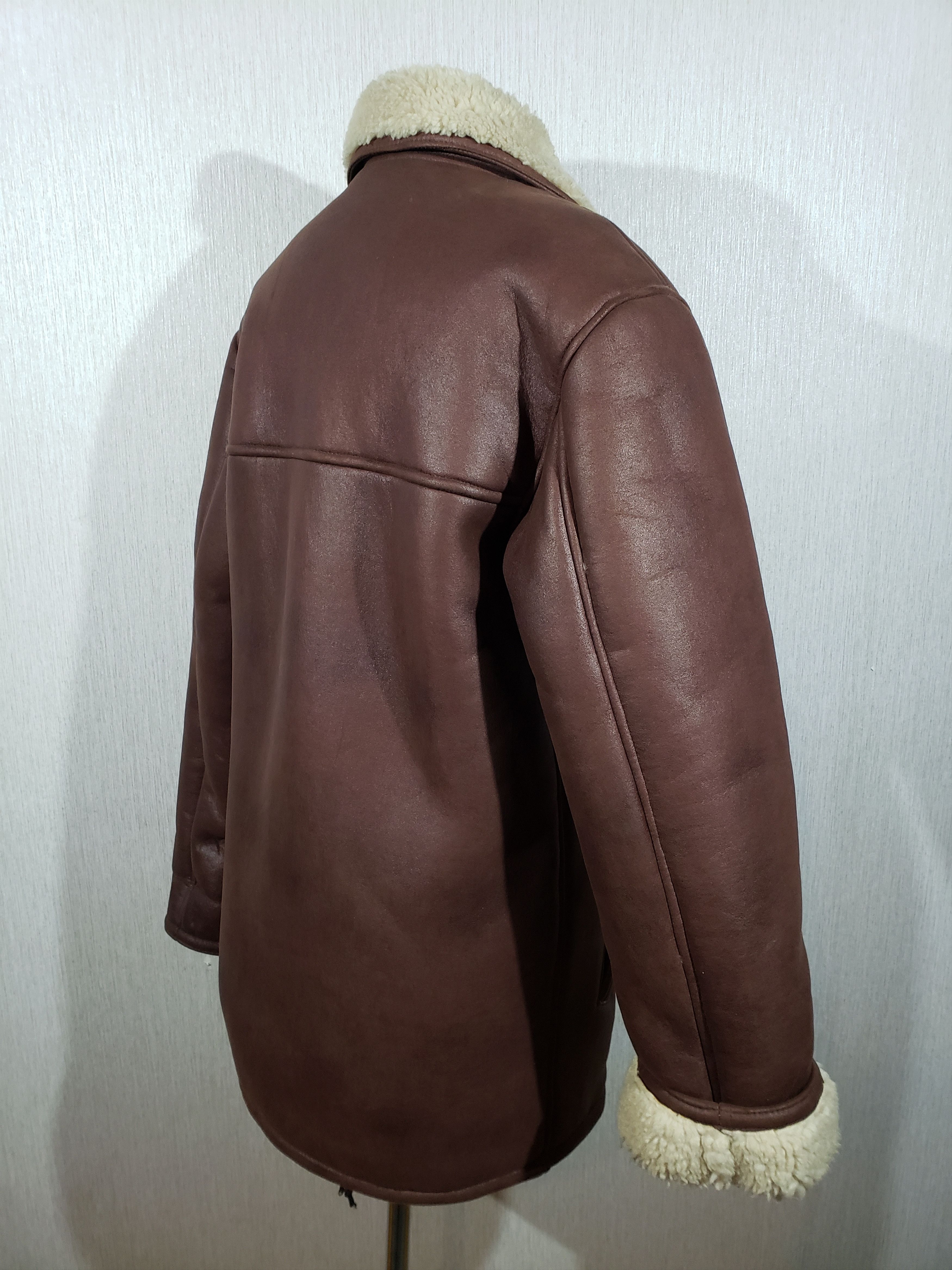 Other Men's brown faux fur sheepskin coat. Size US M / EU 48-50 / 2 - 5 Thumbnail