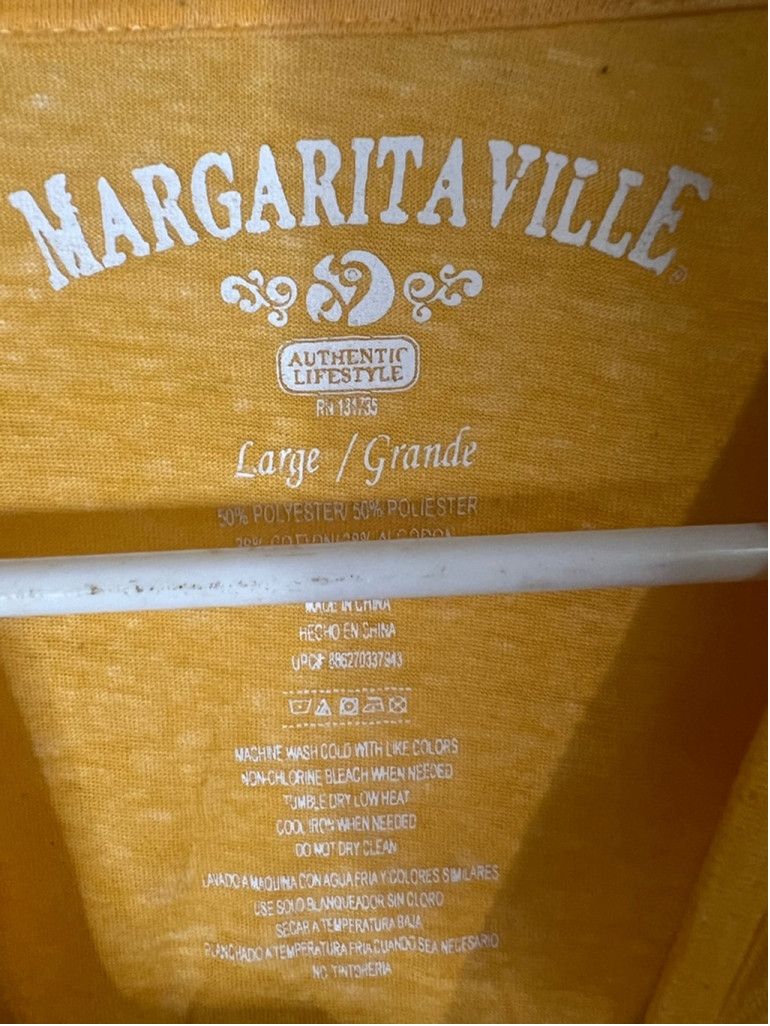 Other Men's Margaritaville T-Shirt Size L Yellow Graphic Tee Size US L / EU 52-54 / 3 - 3 Thumbnail