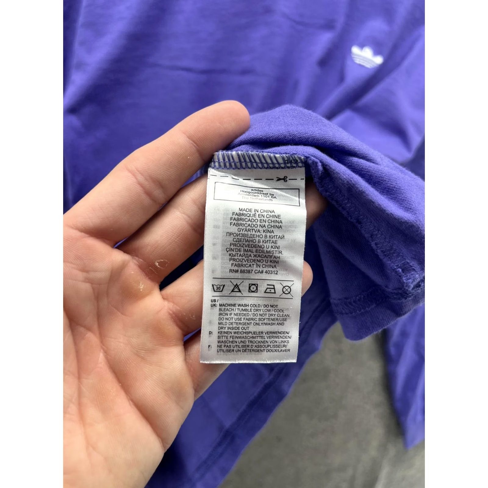 Adidas Adidas Shirt Mens Small Purple Long Sleeve Trefoil Logo Tee Cotton Casual Soft Size US S / EU 44-46 / 1 - 6 Thumbnail