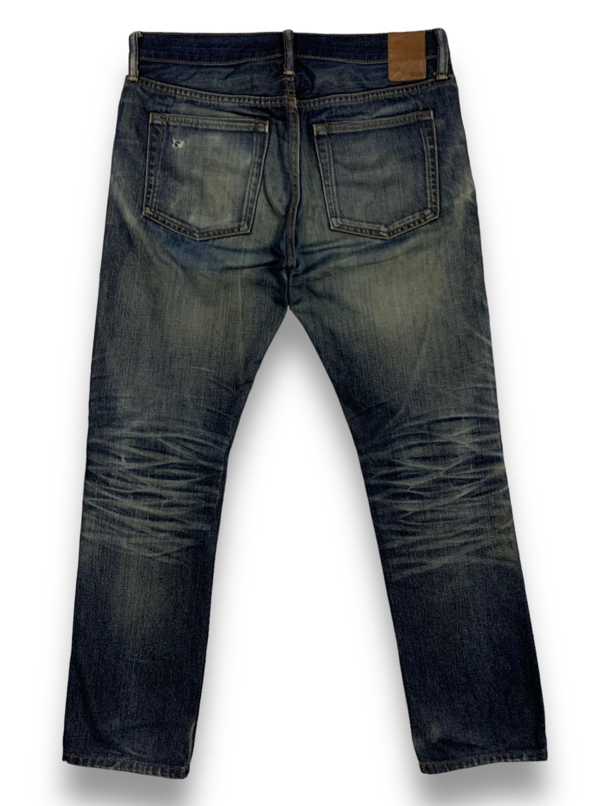Gap Vintage Gap 1969 Dark Blue Wash Slim Distressed Jeans Size US 30 / EU 46 - 2 Thumbnail