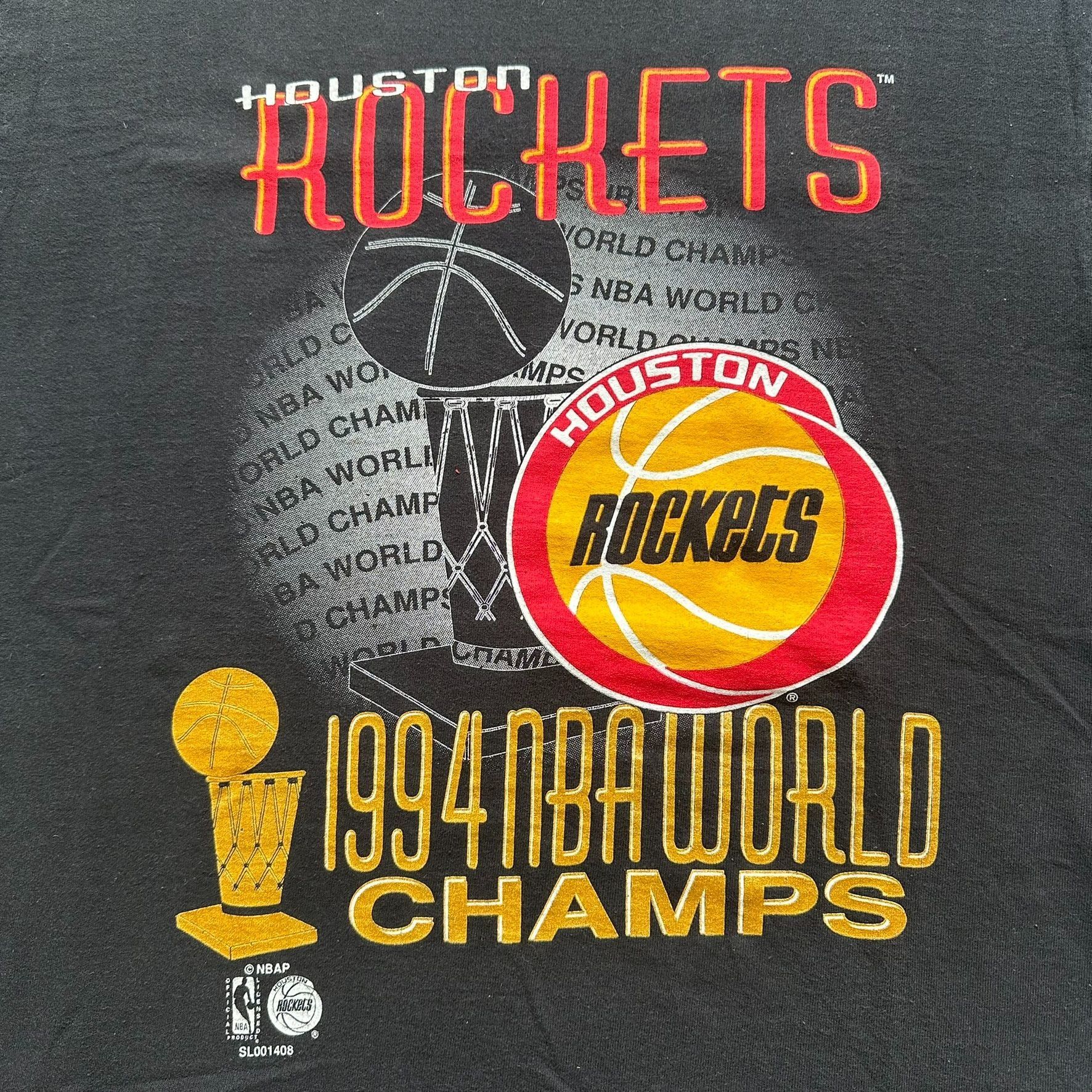 NBA Vintage 1994 Houston Rockets Champions T-Shirt Single Stitch Size US L / EU 52-54 / 3 - 2 Thumbnail