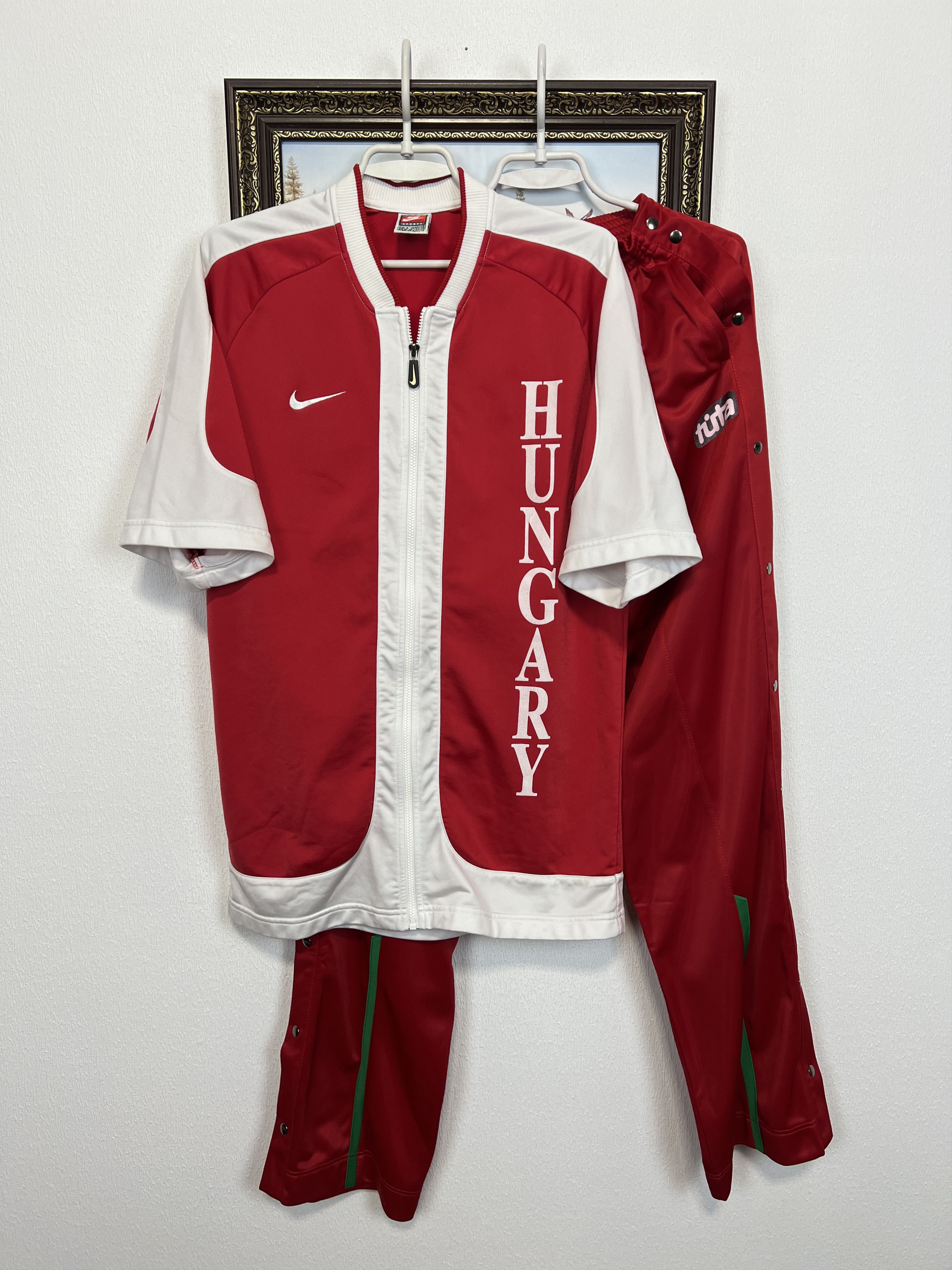 Nike Vintage Hungary Football Suit Set Jacket Pants Track Top Size US S / EU 44-46 / 1 - 1 Thumbnail