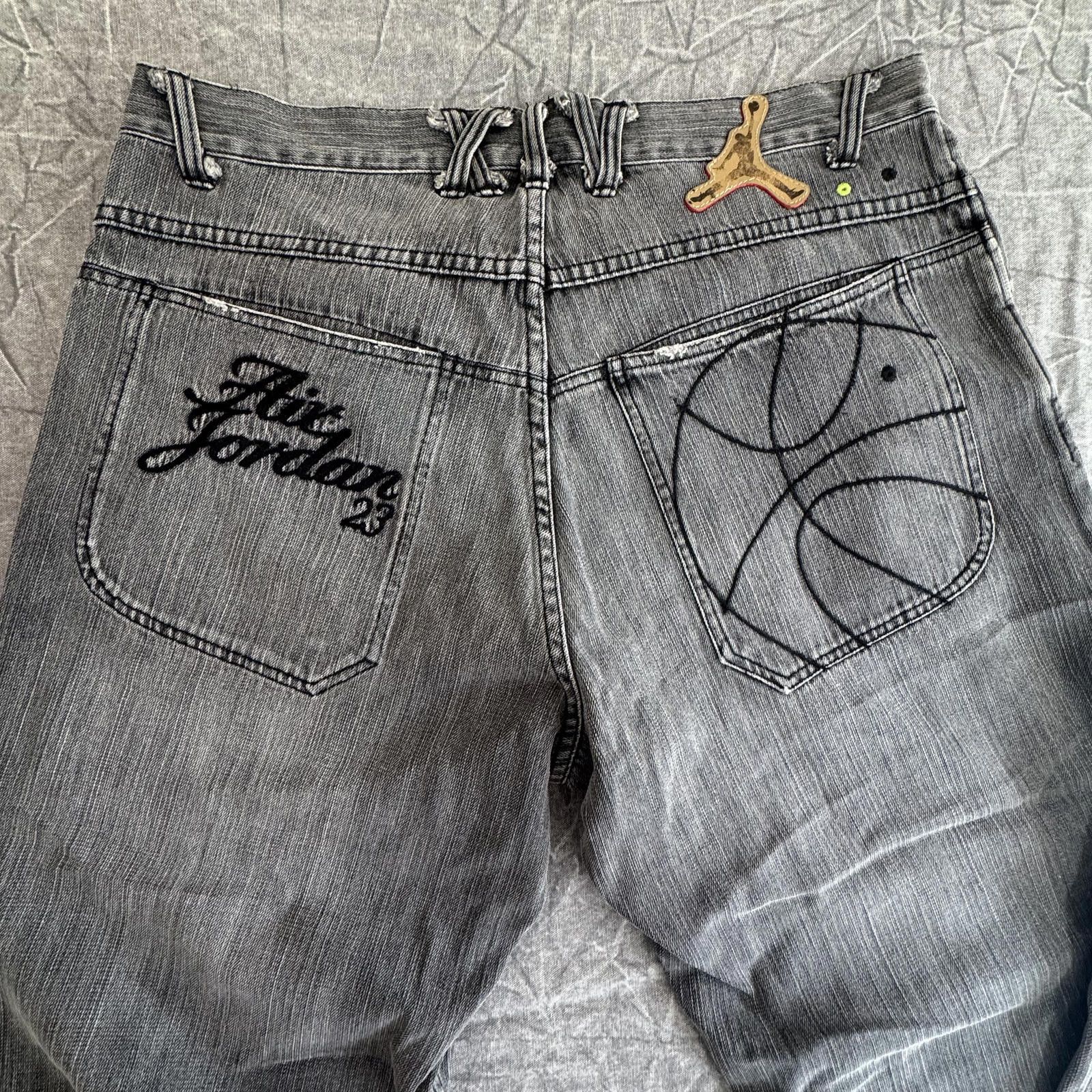 Jordan Brand Air Jordan Jeans Men's 36x34 Grey 2005 XIV Vintage Y2K Baggy Size US 36 / EU 52 - 5 Thumbnail