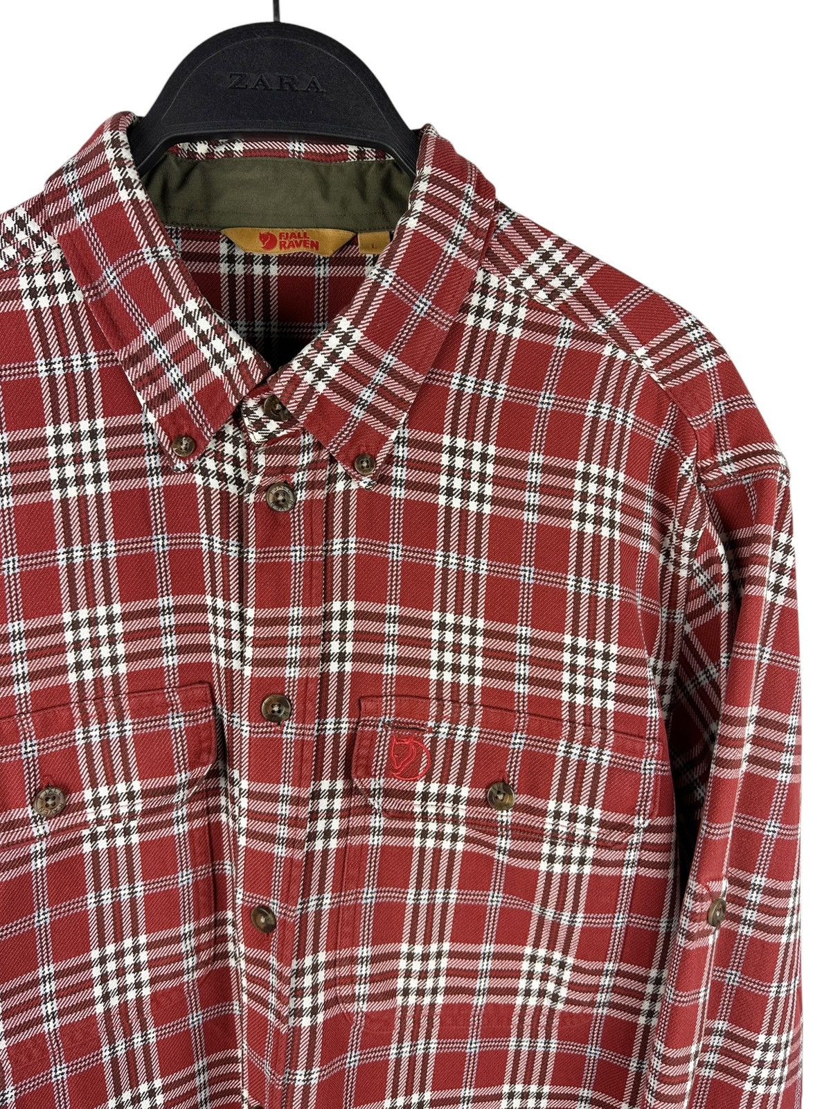 Fjallraven Vintage Fjallraven 88069 Flannel Duck Shirt L/S Button Down Size US L / EU 52-54 / 3 - 3 Thumbnail