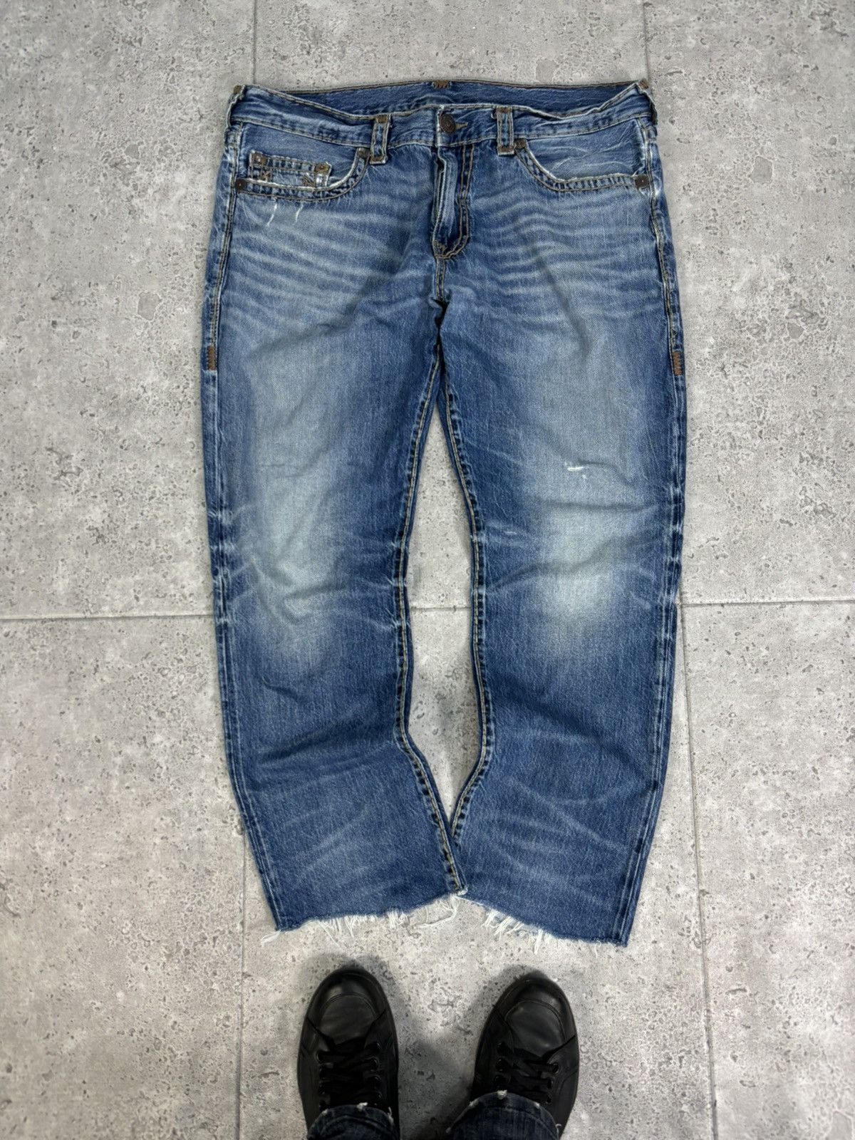 Japanese Brand × True Religion 2000s Japanese Faded Denim Pants True Religion Y2K Trendy Size US 36 / EU 52 - 1 Thumbnail