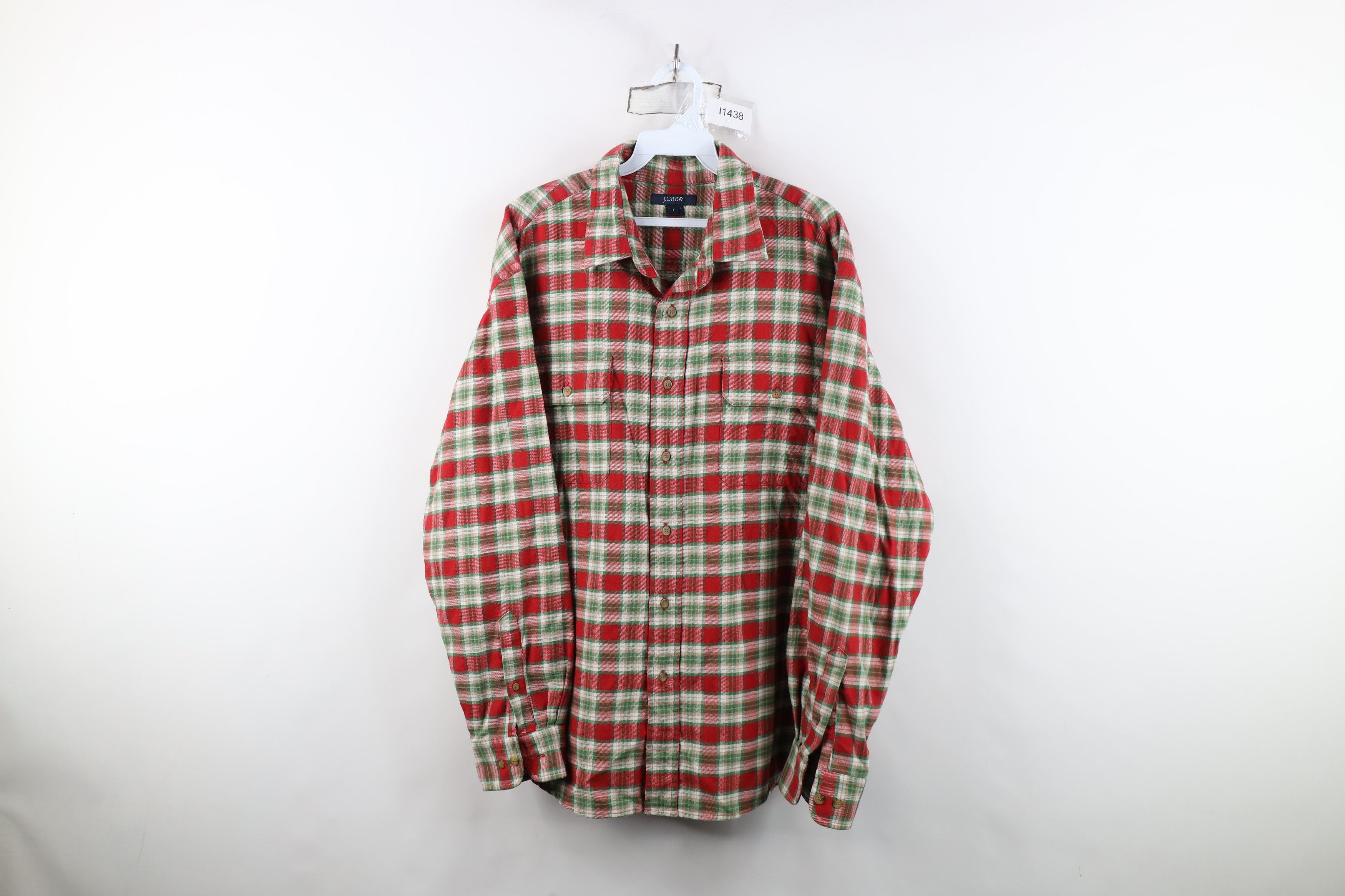 J.Crew Vintage J Crew Double Pocket Collared Button Shirt Plaid Size US L / EU 52-54 / 3 - 1 Thumbnail