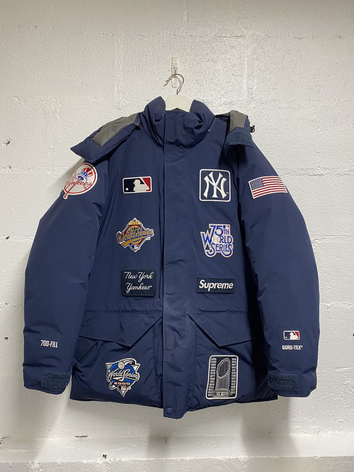 Supreme Supreme Yankees Gore-Tex 700 Fill Down Jacket | Grailed