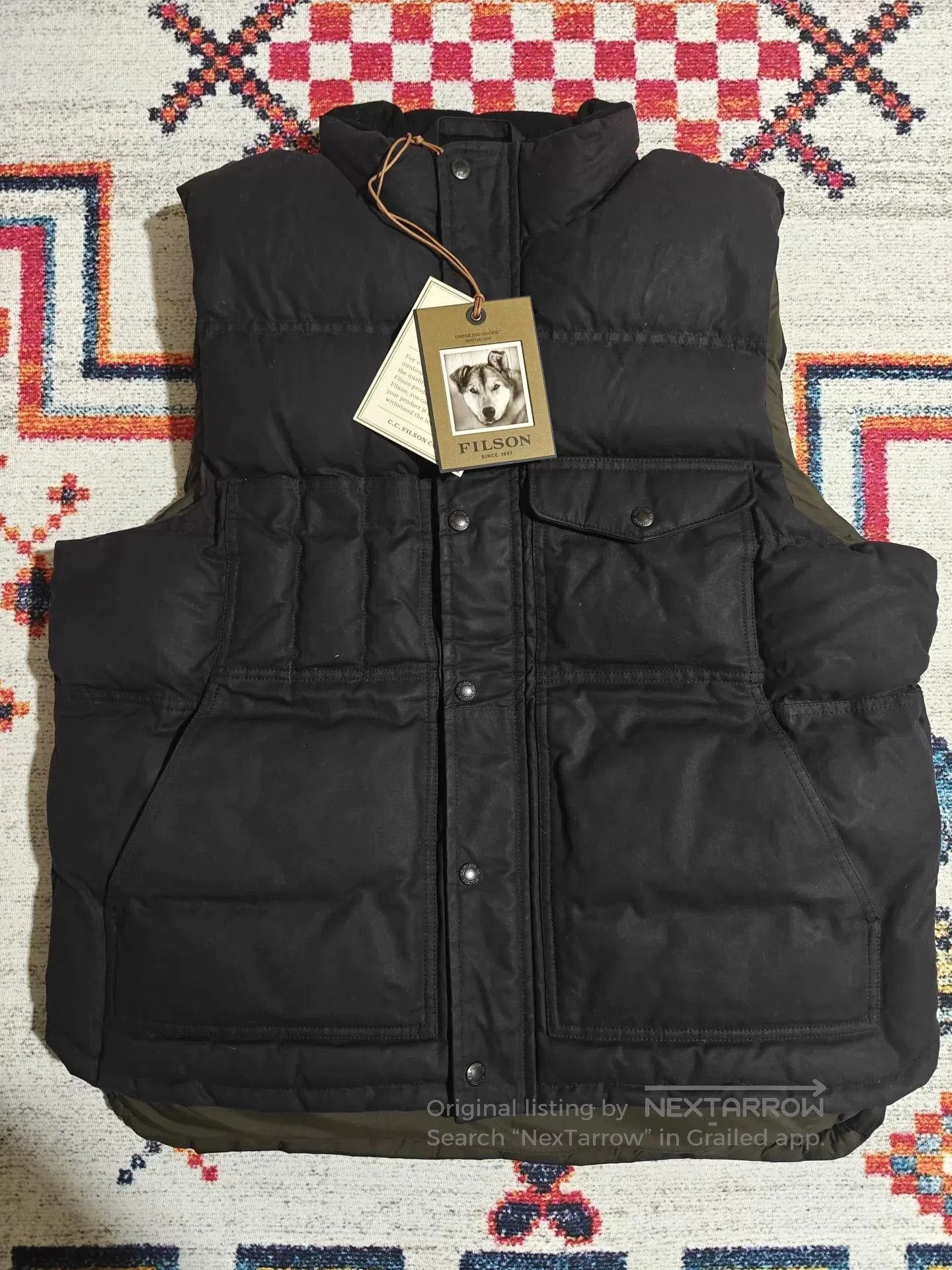 Filson Filson Down Cruiser Waxed Vest. Size US L / EU 52-54 / 3 - 1 Thumbnail