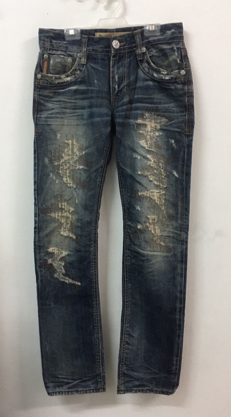 Vintage Rare Design Distressed Denim Buckaroo Jeans Size US 28 / EU 44 - 1 Thumbnail