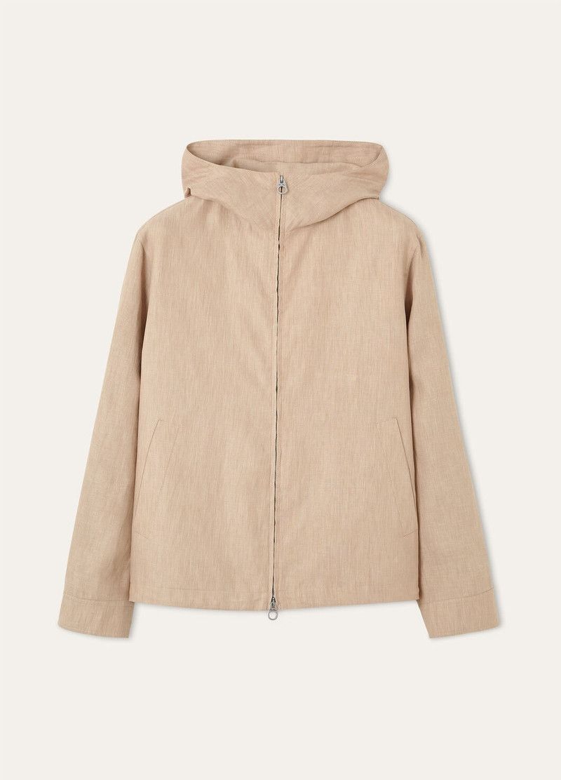 Loro Piana o1w1db10226 FAP0615 Dennis Blouson Jacket in Beige Size US XL / EU 56 / 4 - 1 Thumbnail