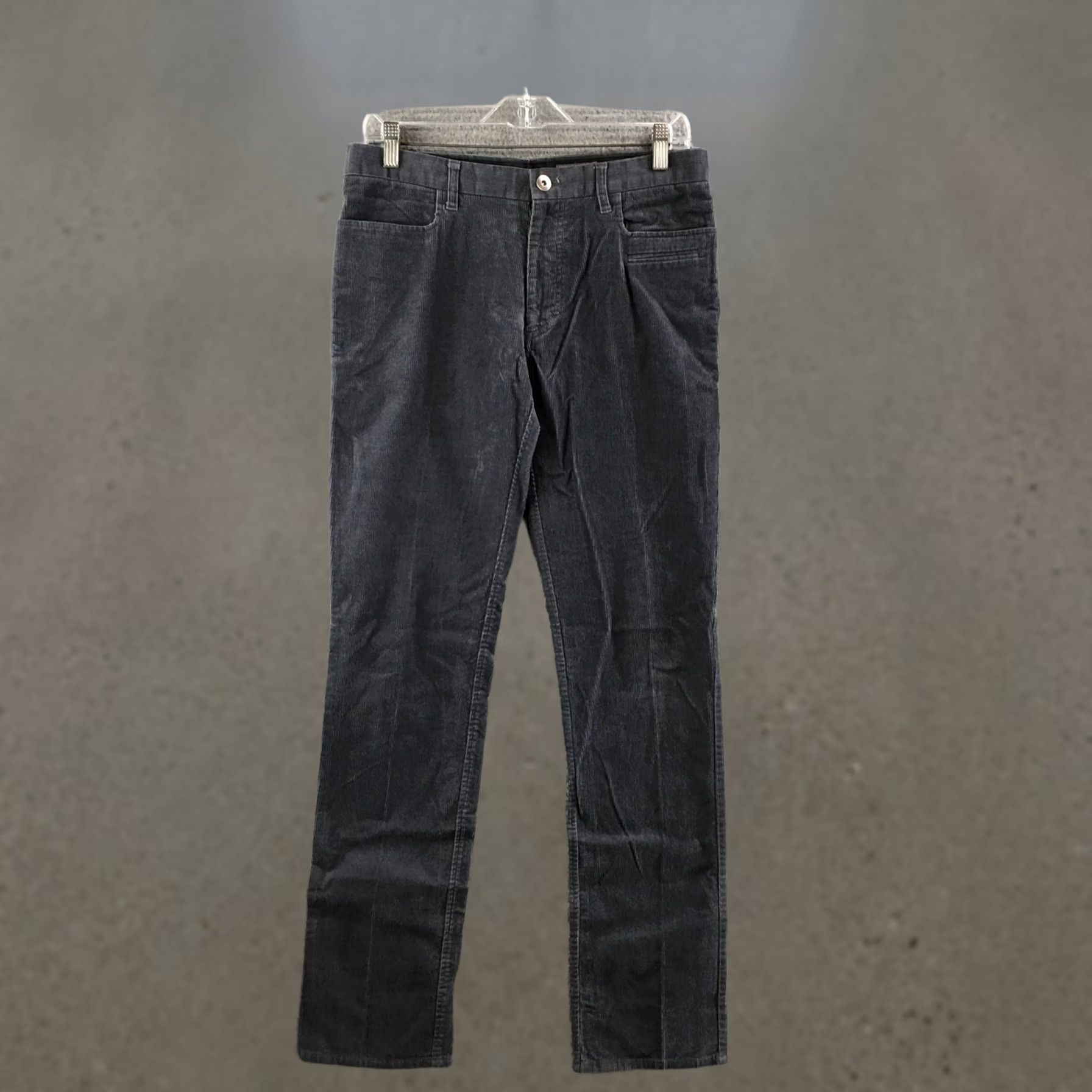 H&M H&M Corduroy Straight Leg Pants Mens 30 Gray Cotton Mid Rise Casual 5 Pockets Size US 30 / EU 46 - 1 Thumbnail