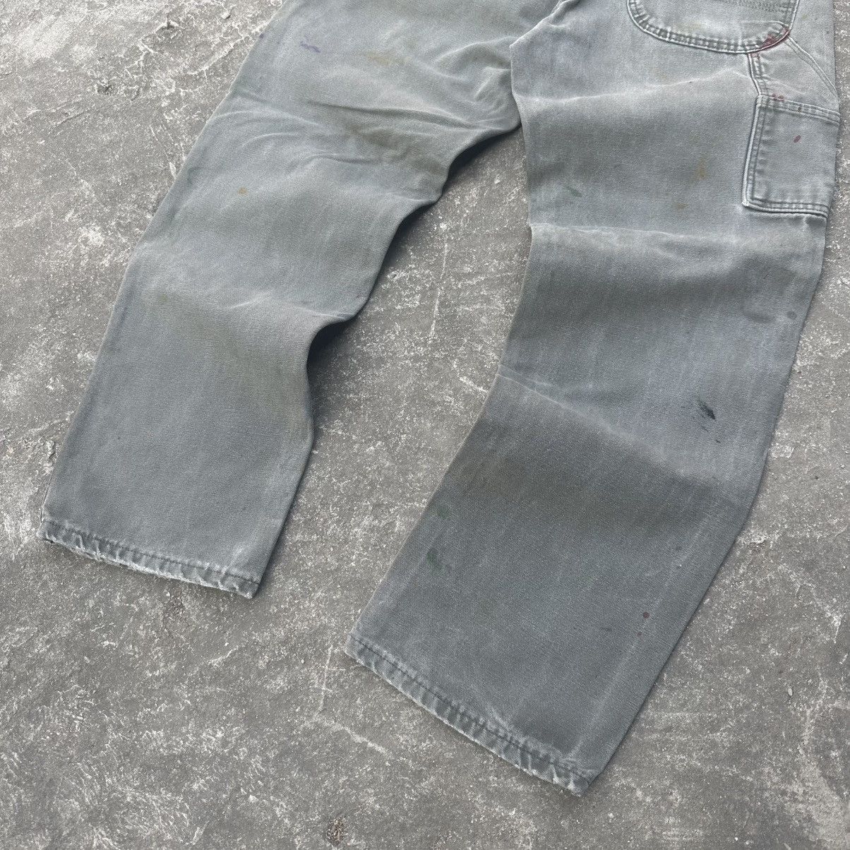 Carhartt (33x31) GRAIL FADED MOSS GREEN DICKIES CARPENTER PANTS Size US 33 - 11 Thumbnail