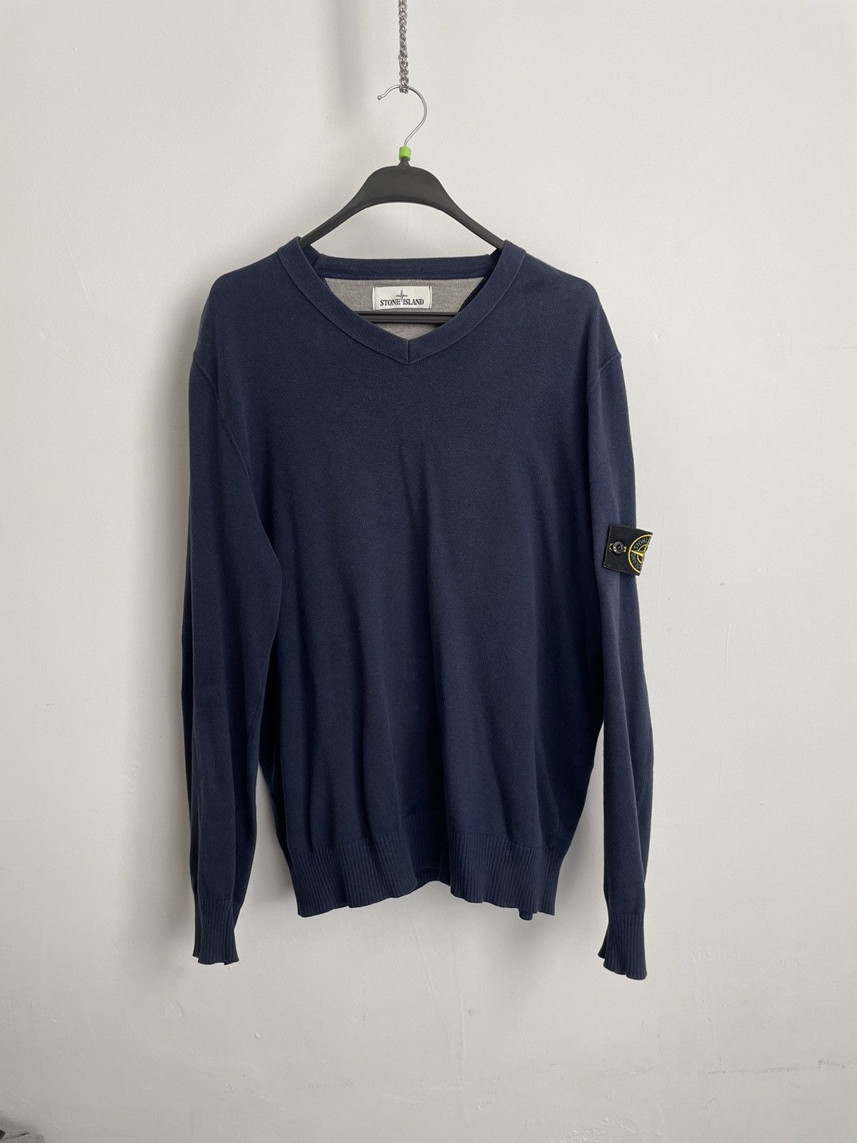 Stone Island STONE ISLAND RETRO V NECK SWEATER Size US XL / EU 56 / 4 - 1 Thumbnail