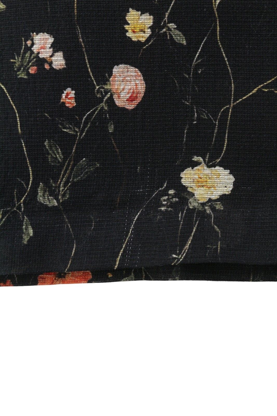 R13 RAGLAN SLEEVE BABYDOLL M Floral Black Wool Silk Dress 89921 Size M / US 6-8 / IT 42-44 - 13 Thumbnail