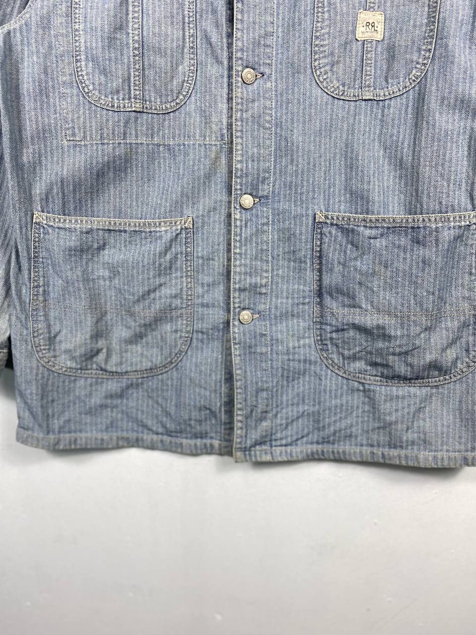 RRL Ralph Lauren vintage rrl ralph lauren herringbone denim jacket Size US XXL / EU 58 / 5 - 3 Thumbnail
