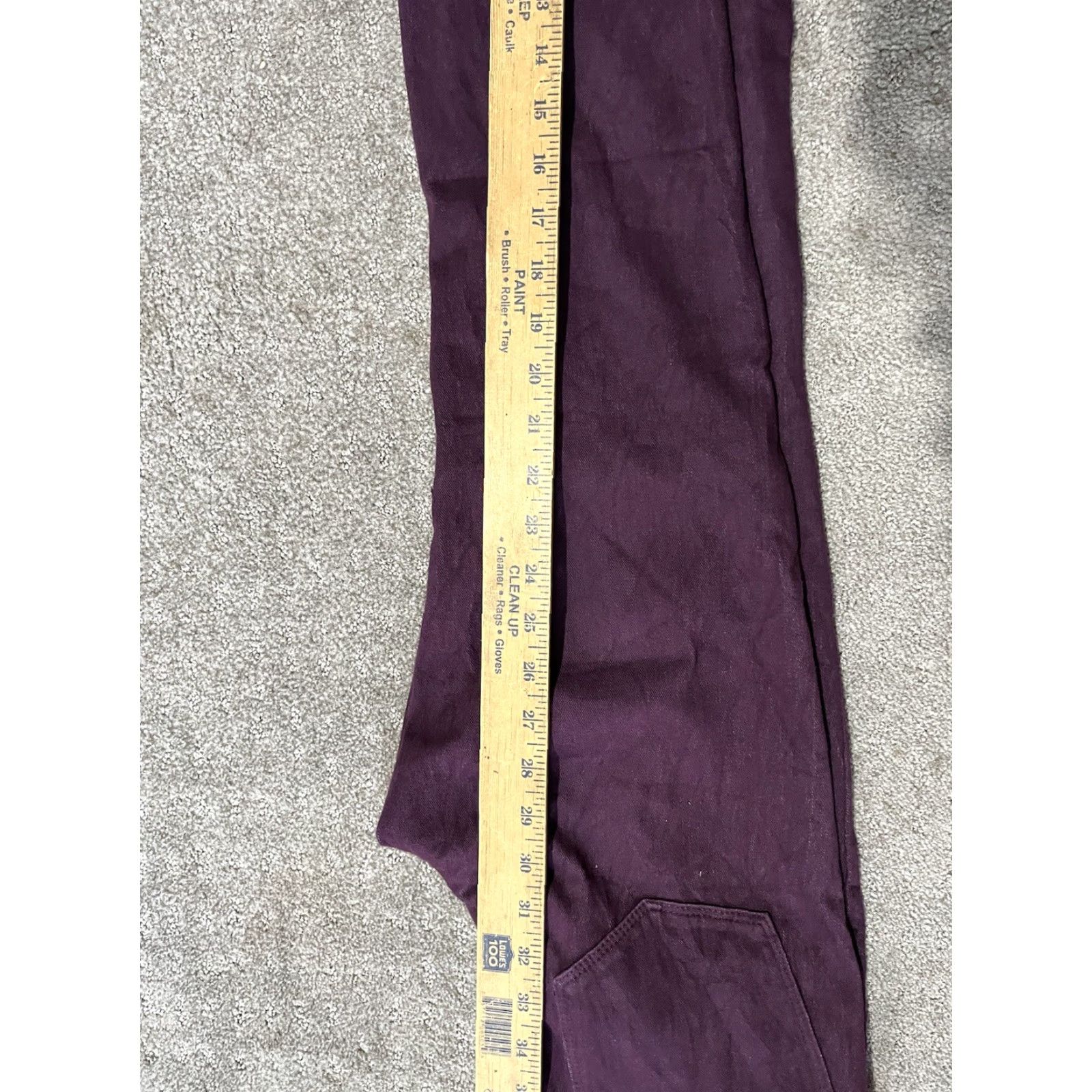 NYDJ NYDJ Alina Mid Rise Stretch Jegging Jeans Womens Size 4 Maroon Burgundy Denim Size 27" / US 4 / IT 40 - 6 Thumbnail