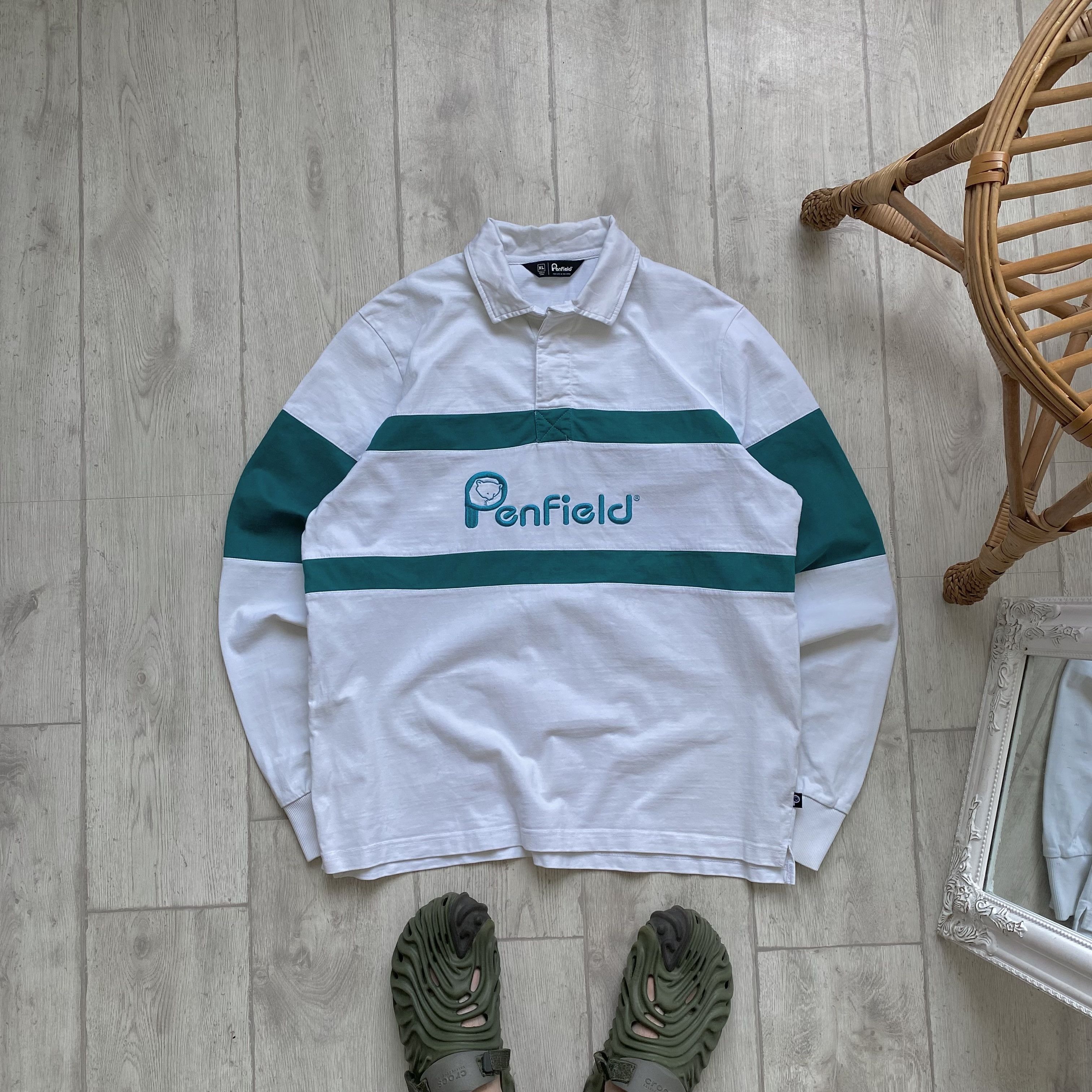 Penfield 🐻 Penfield Heavy Rugby Shirt Striped Benetton style Size US L / EU 52-54 / 3 - 1 Thumbnail