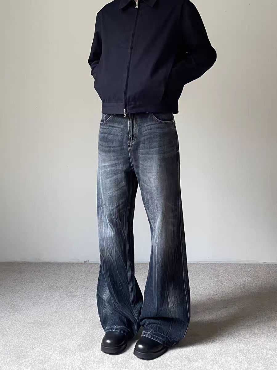 Jean Blue loose-fitting wide-leg jeans Size US 32 / EU 48 - 1 Thumbnail