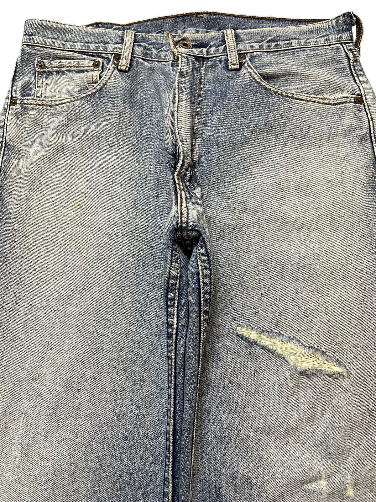 Levi's Vintage 80s Levis 503 Blue Faded Wash Distress Baggy Jeans Size US 32 / EU 48 - 3 Thumbnail