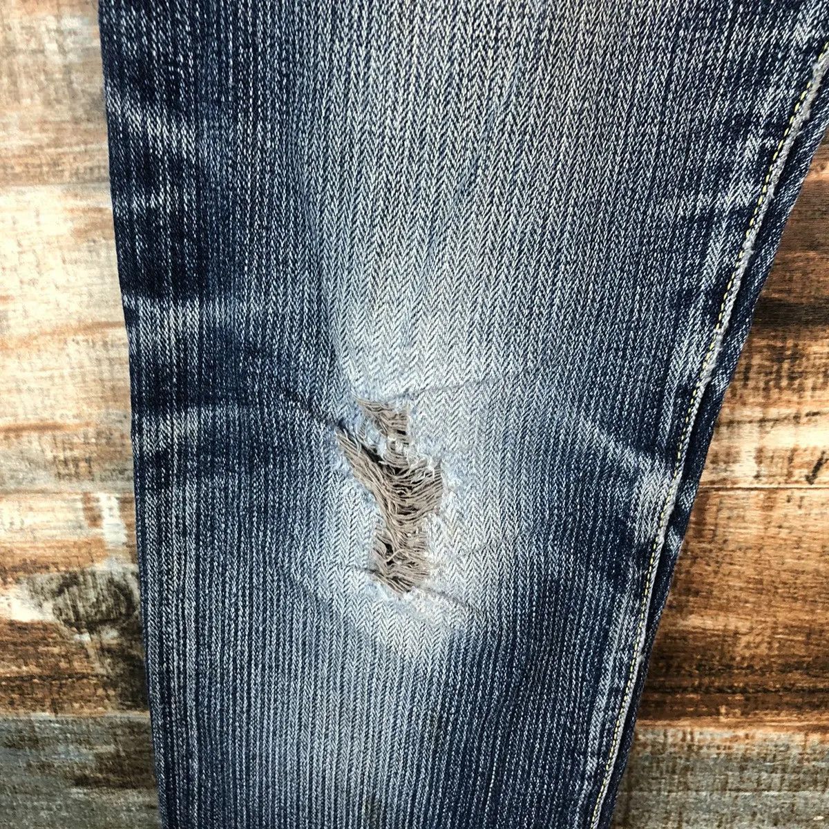 Edition Japan DL Graph Zero Denimio Distressed selvedge Denim Pants #A2073 Size US 33 - 8 Thumbnail