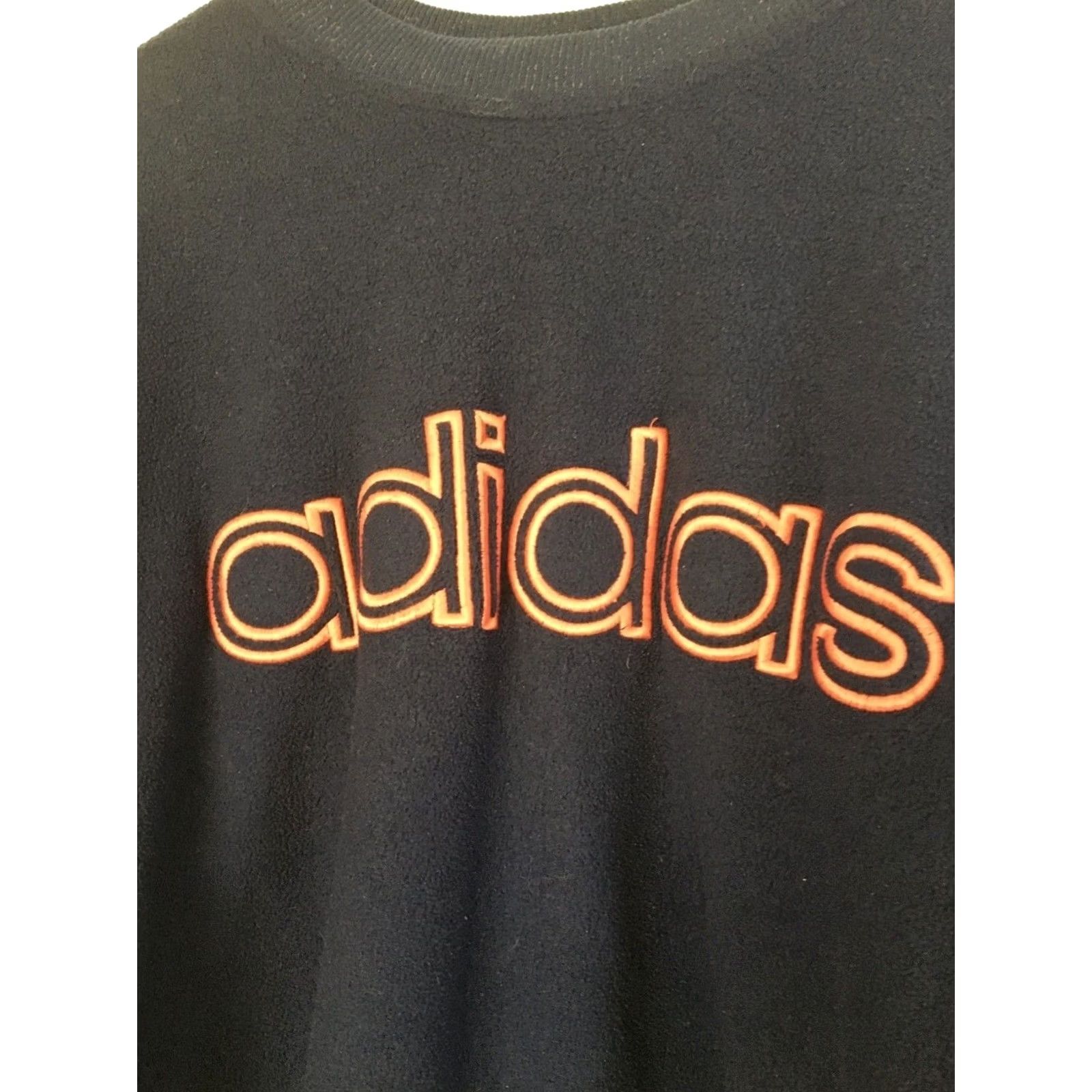 Adidas VINTAGE adidas Mens Hoodie XL Sweatshirt Pullover Fleece Cotton 90s Graphic Print Oversized Blue Green Size US XL / EU 56 / 4 - 2 Thumbnail