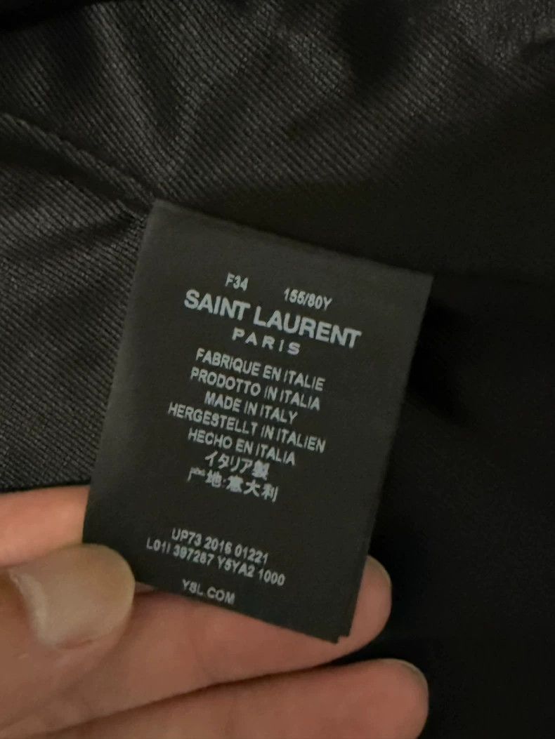 Hedi Slimane Saint Laurent L01 Leather Biker Jacket- Size XS / US 0-2 / IT 36-38 - 6 Thumbnail