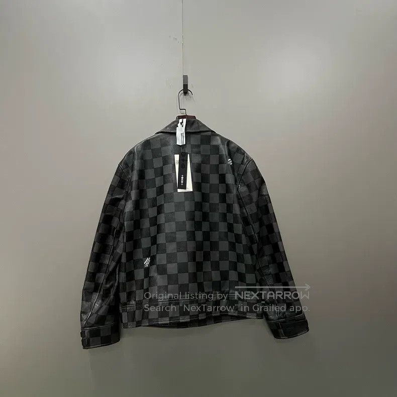 Louis Vuitton Louis Vuitton Checkerboard leather jacket Size US L / EU 52-54 / 3 - 2 Thumbnail