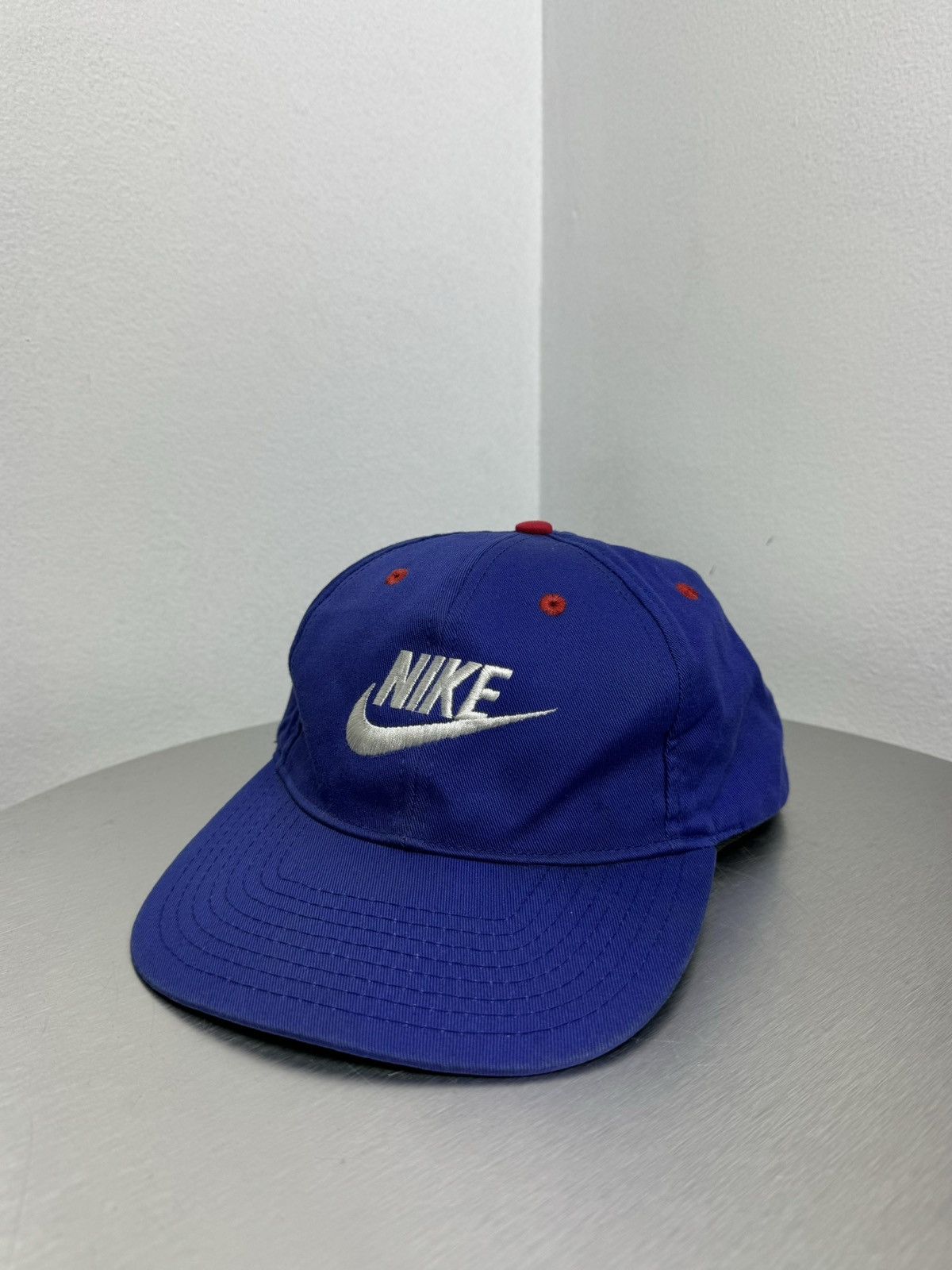 Nike × Vintage Vintage 90s Nike Swoosh SnapBack Hat Taiwan OG Size ONE SIZE - 1 Thumbnail