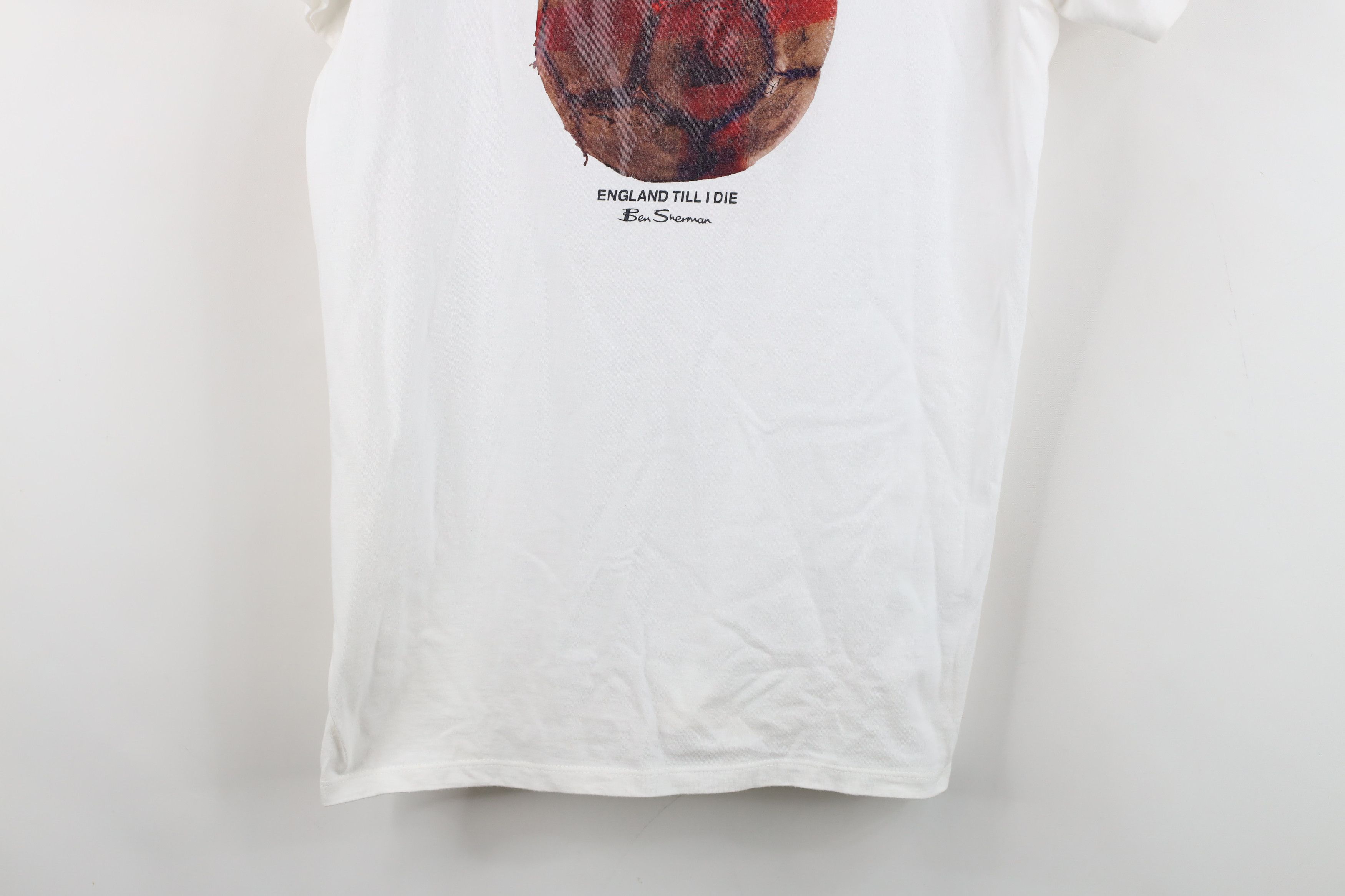 Ben Sherman Ben Sherman Football Futbol England Till I Die T-Shirt White Size US M / EU 48-50 / 2 - 3 Thumbnail