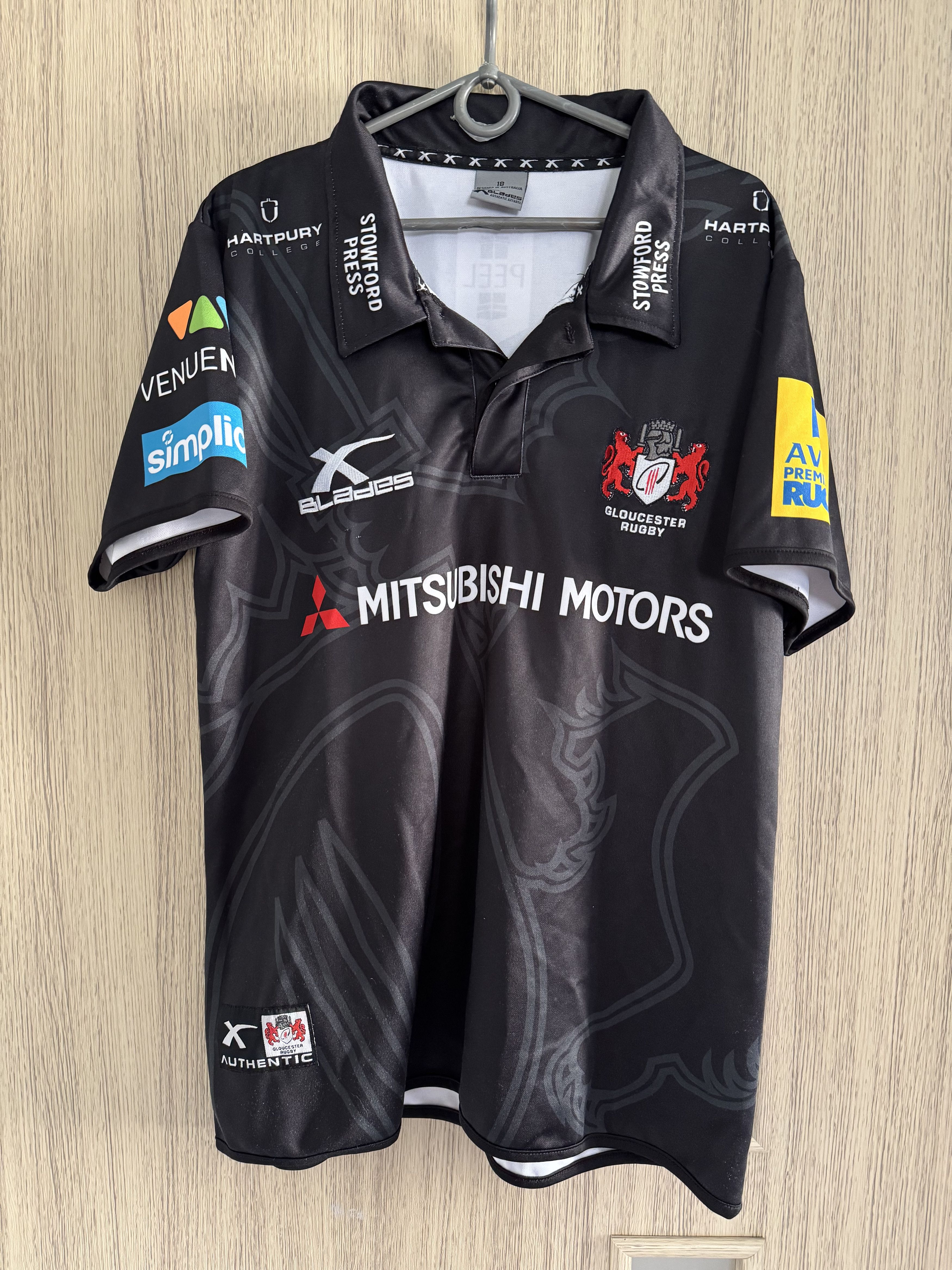 Vintage Gloucester Rugby Away Shirt 2016/2017 - XBlades Size US M / EU 48-50 / 2 - 4 Thumbnail