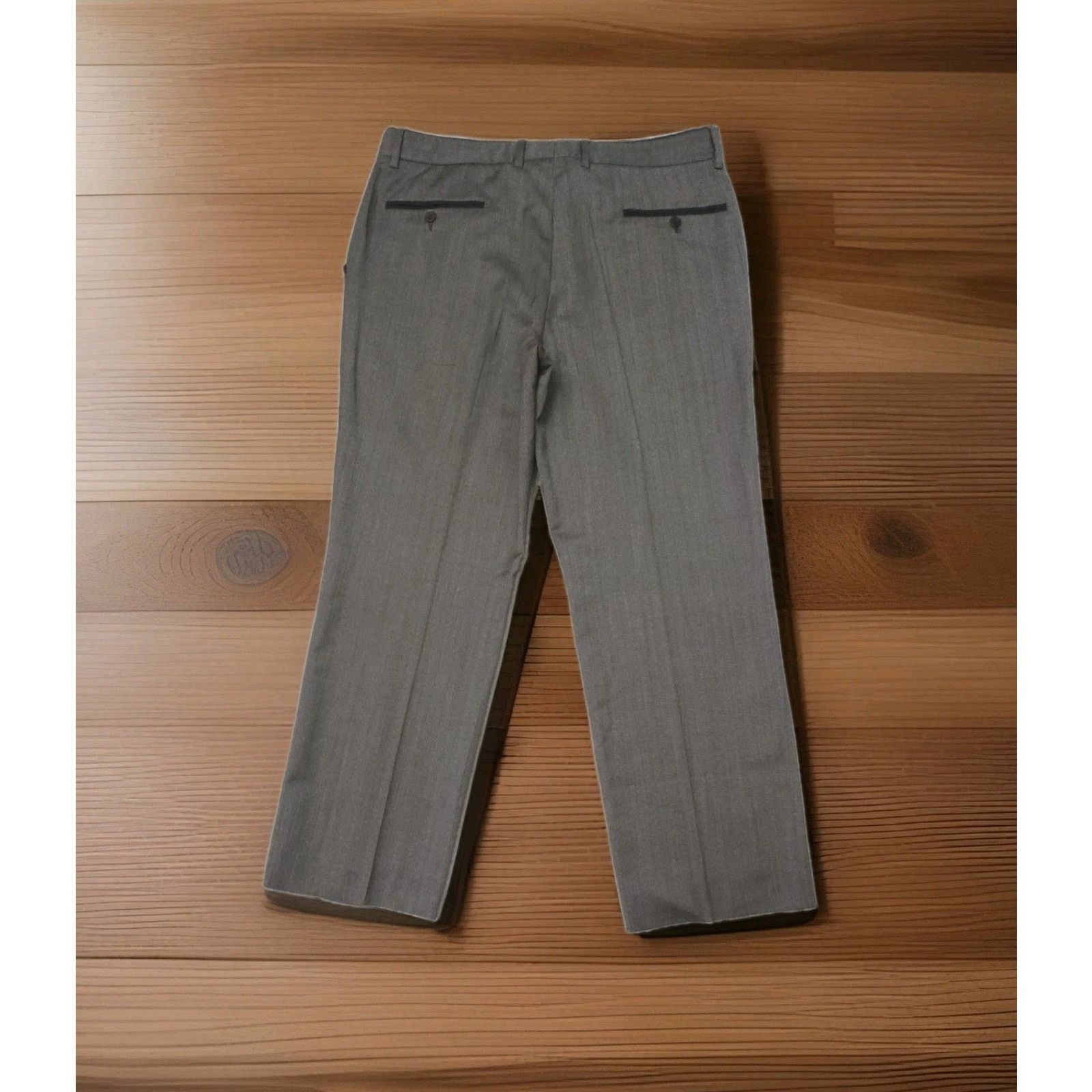 John Varvatos John Varvatos Striped Wool Flat Dress Trouser USA 52(36×29) Size US 36 / EU 52 - 2 Thumbnail