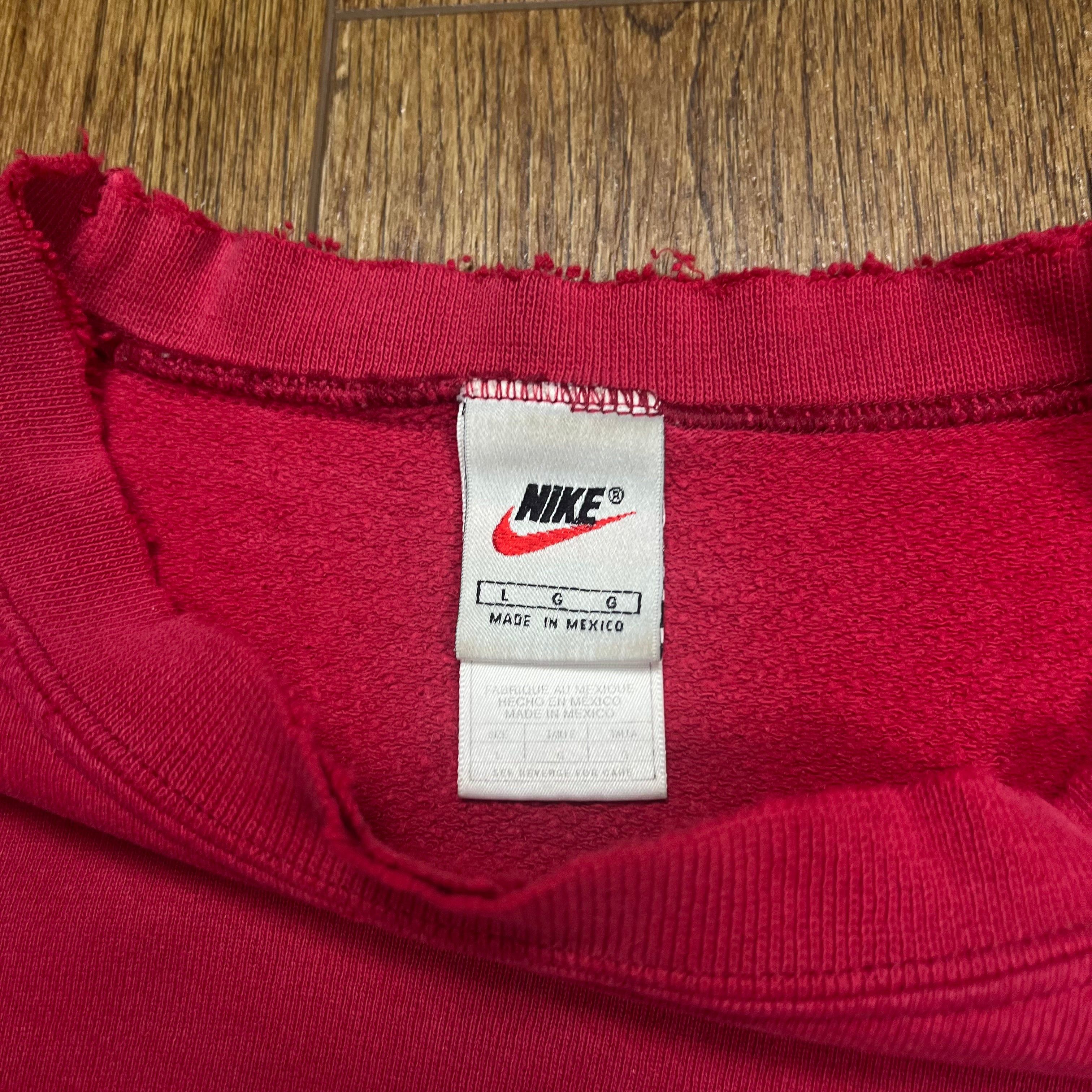 Nike Nike Embroidered Burgundy Swoosh Crewneck Sweatshirt - L Size US L / EU 52-54 / 3 - 7 Thumbnail
