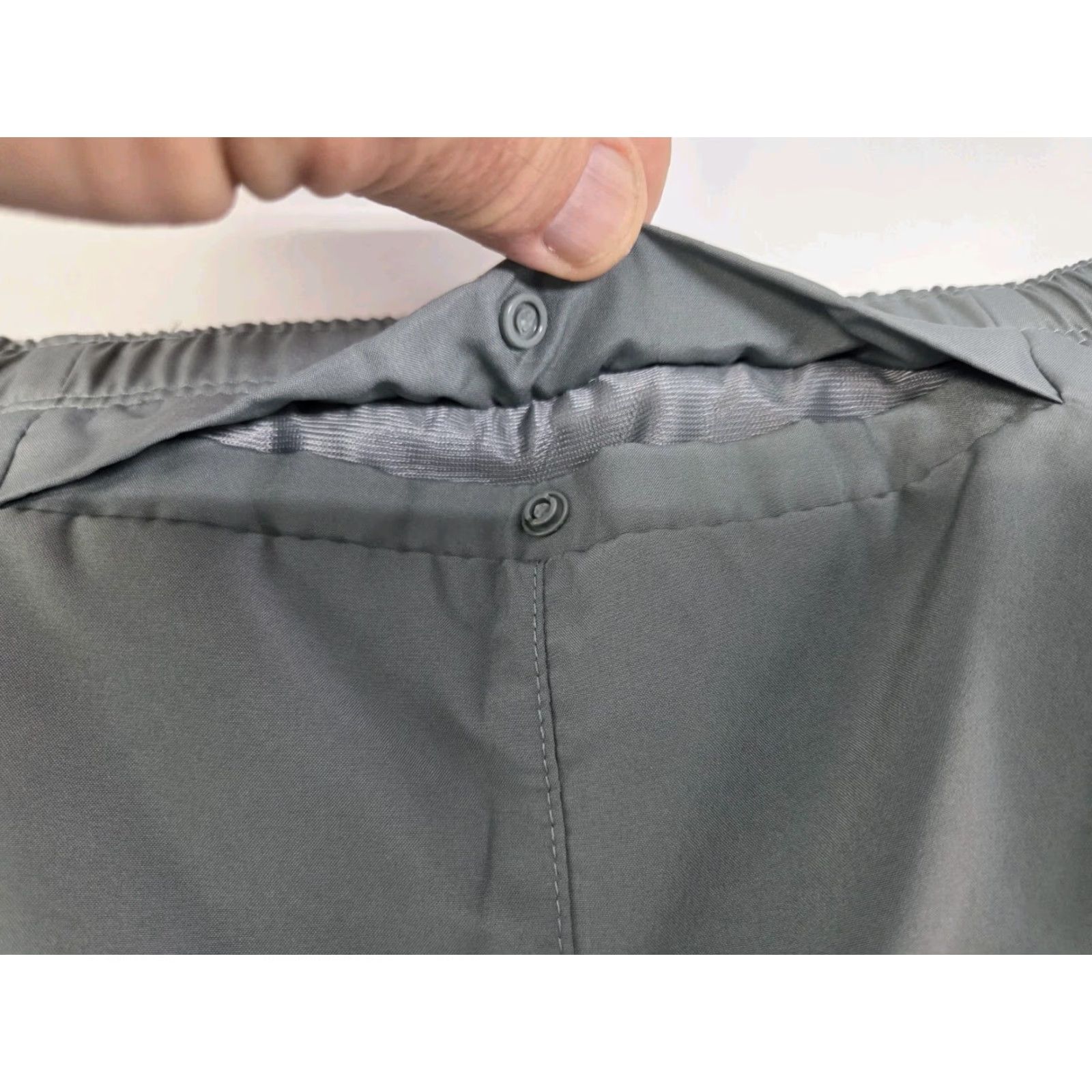 Nike NIKE Dri Fit Mens Grey Striped Lined Running Shorts Pockets Drawstring S 7574 Size US 29 - 5 Thumbnail