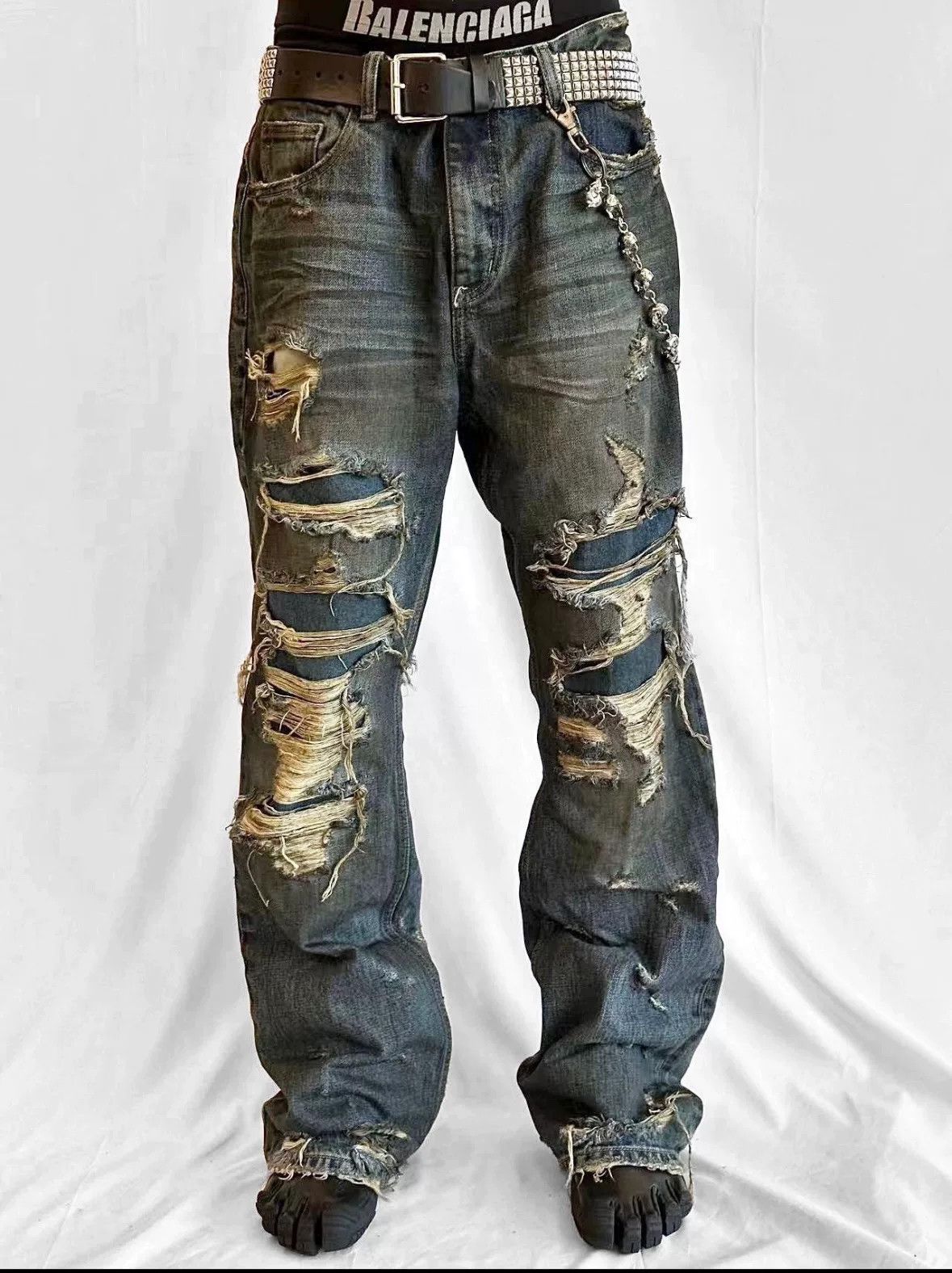 GROUNDZERO REGEN ZONE 24SS Distressed Flare Jeans Size US 30 / EU 46 - 1 Preview
