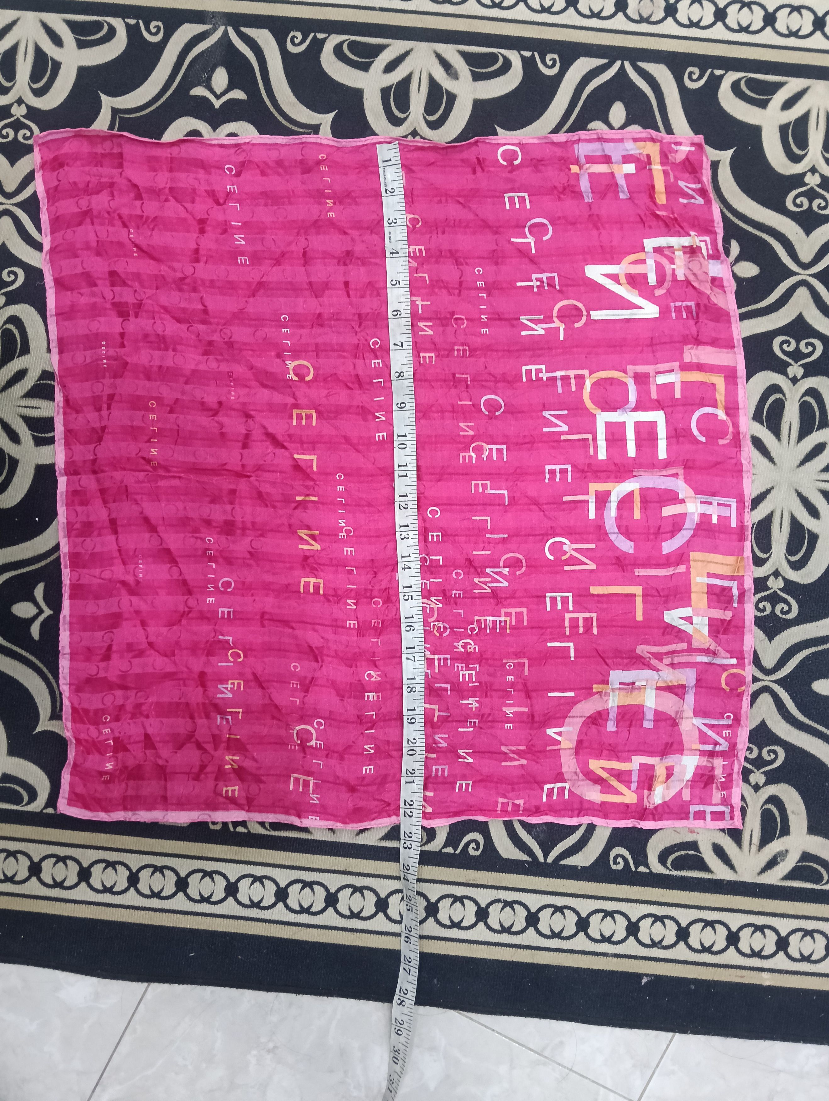 Celine Celine Pink Scarf Size ONE SIZE - 7 Thumbnail