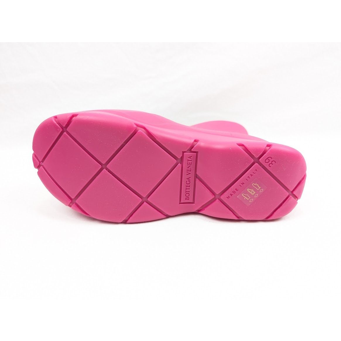 Bottega Veneta o1rshd1 Women's Matt Rubber Puddle Boots in Hollyhock Size US 9 / IT 39 - 11 Thumbnail