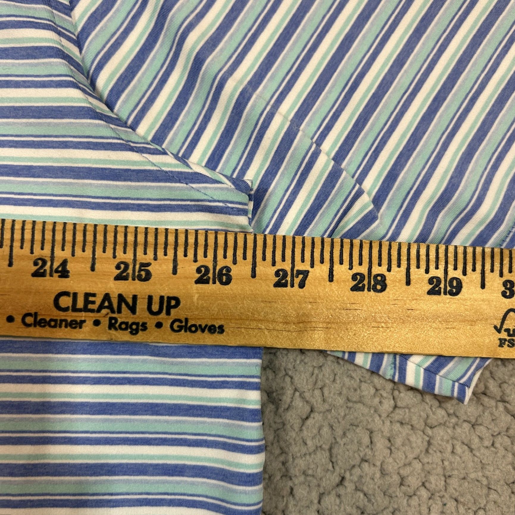 Peter Millar Peter Millar Summer Comfort Polo Shirt Men's XXL Blue Striped Golf Performance Shirt Size US XXL / EU 58 / 5 - 8 Thumbnail
